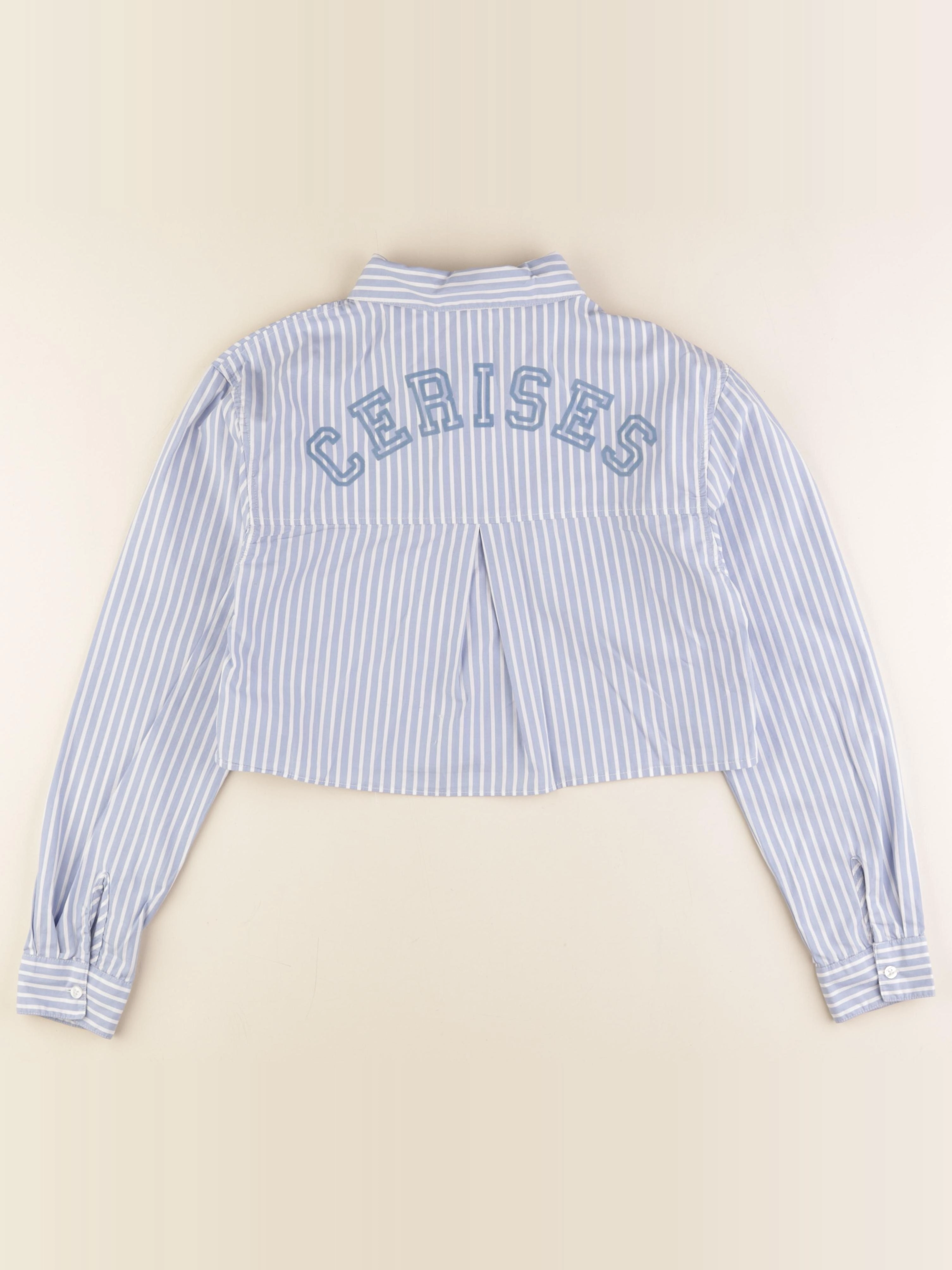 Le temps des cerises  - chemise imprimé au dos bleu - 14 ans