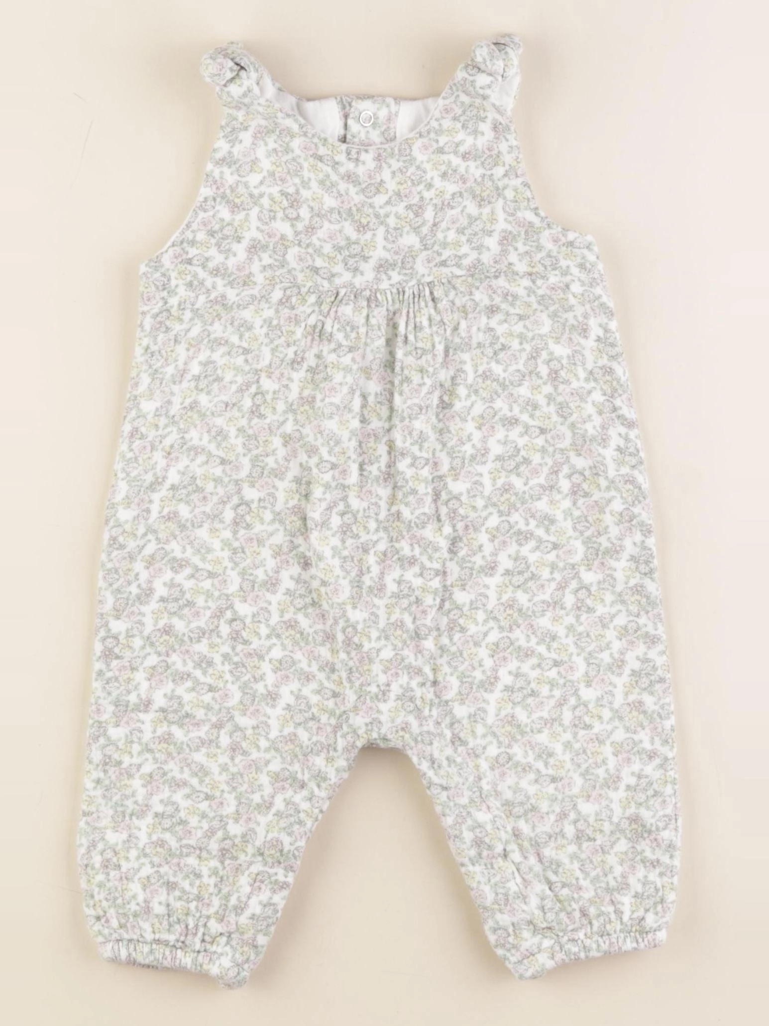 Vertbaudet - combinaison blanc, vert - 6 mois