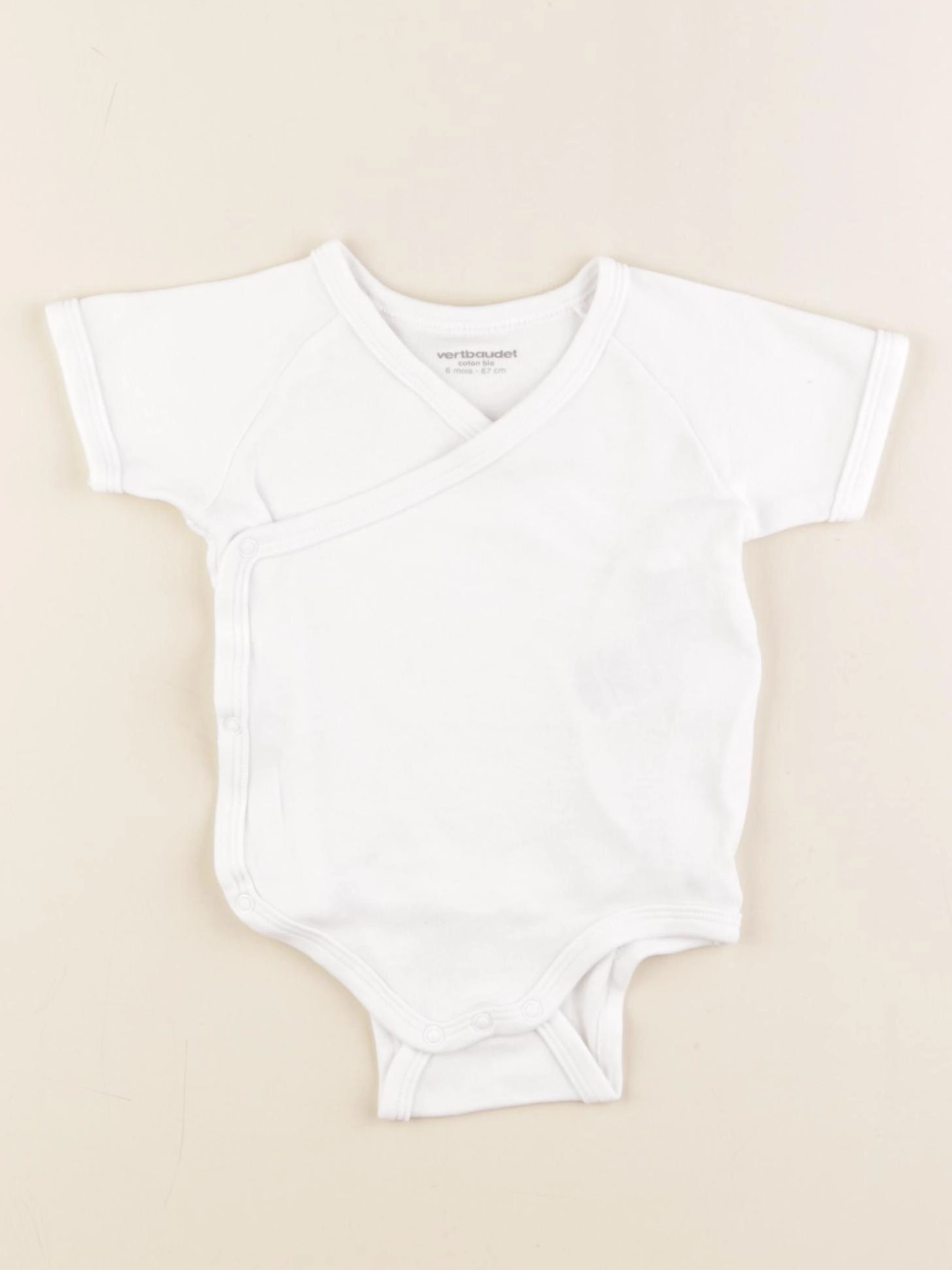 Vertbaudet - body blanc - 6 mois