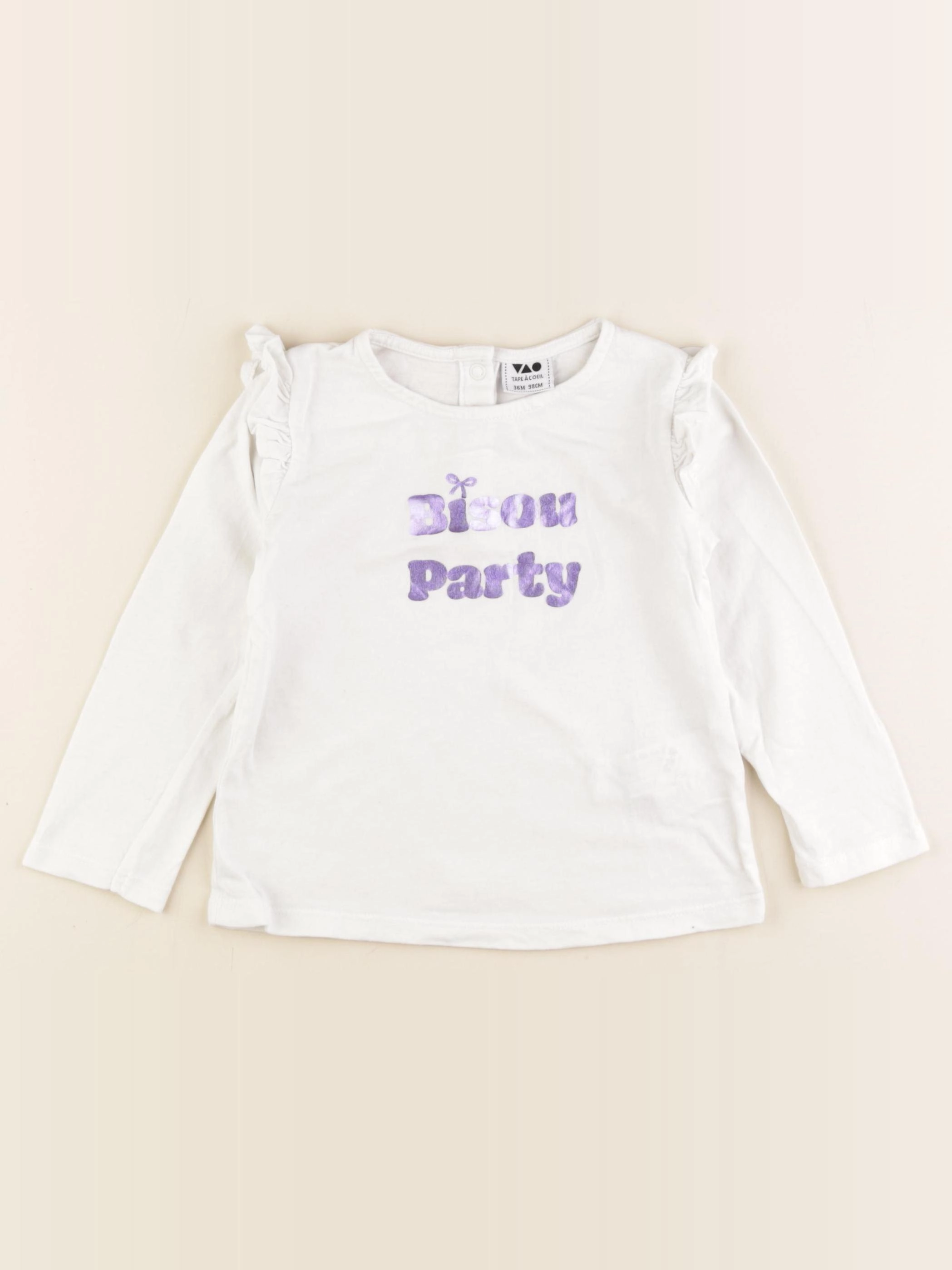 Tape à l'oeil - tee-shirt blanc - 36 mois