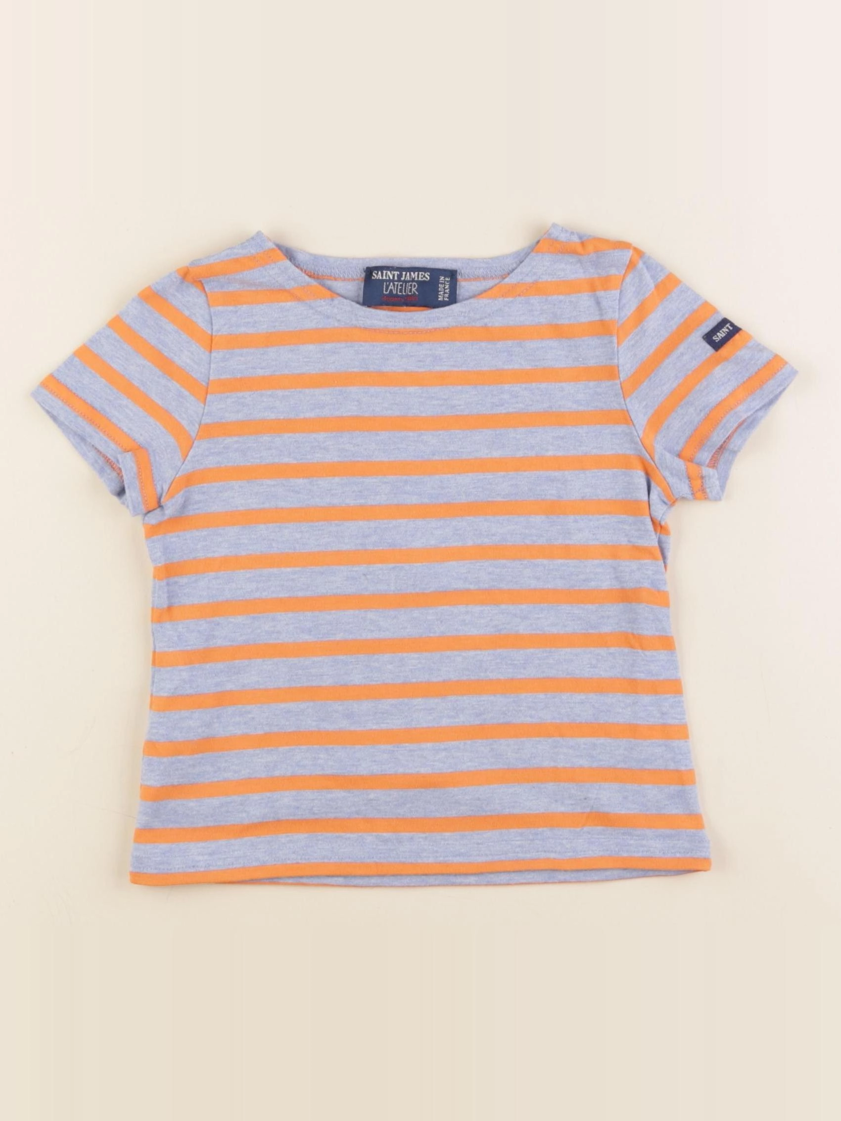 Saint James - tee-shirt bleu, orange - 2 ans