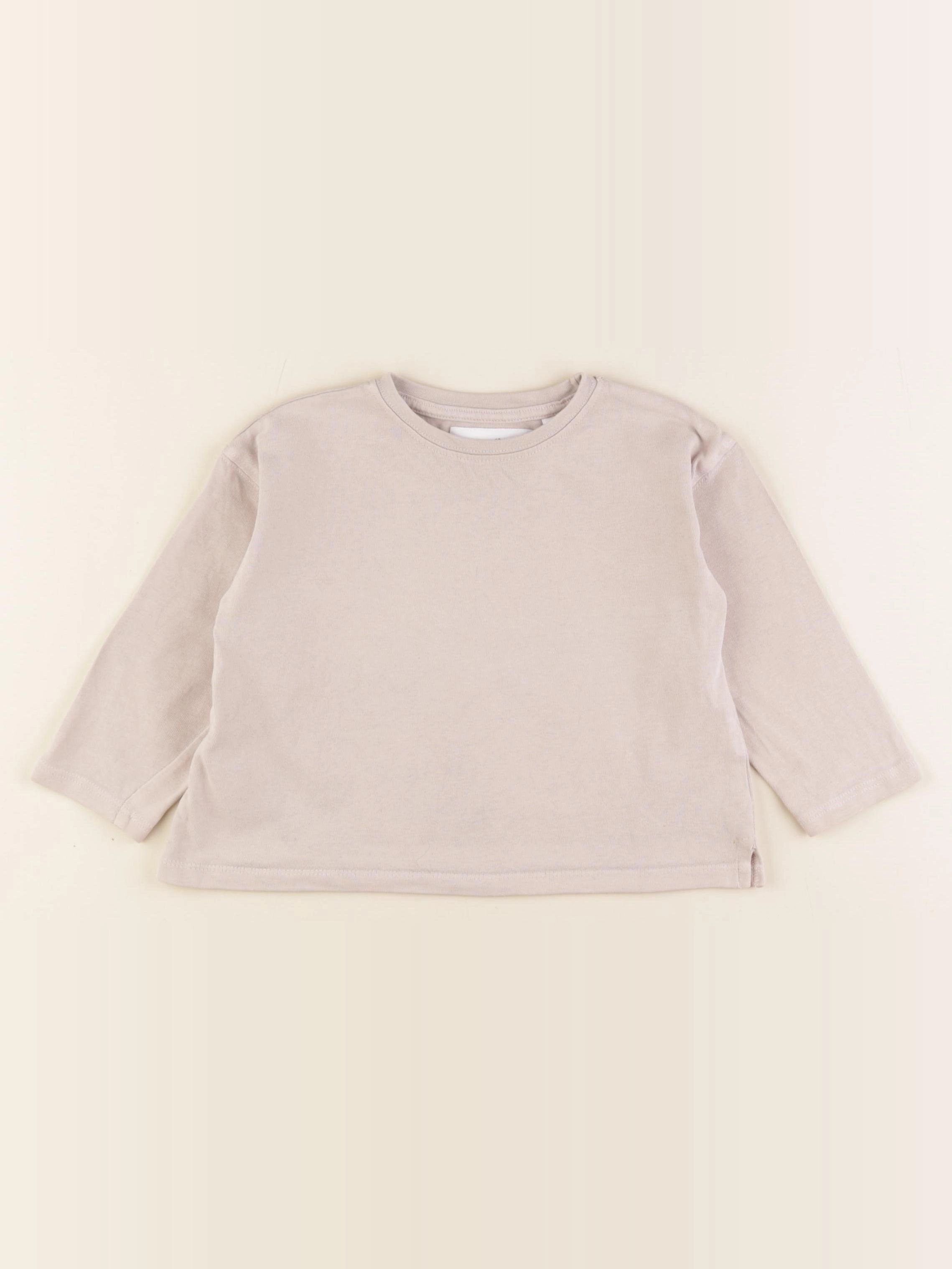 Zara - tee-shirt beige - 12/18 mois