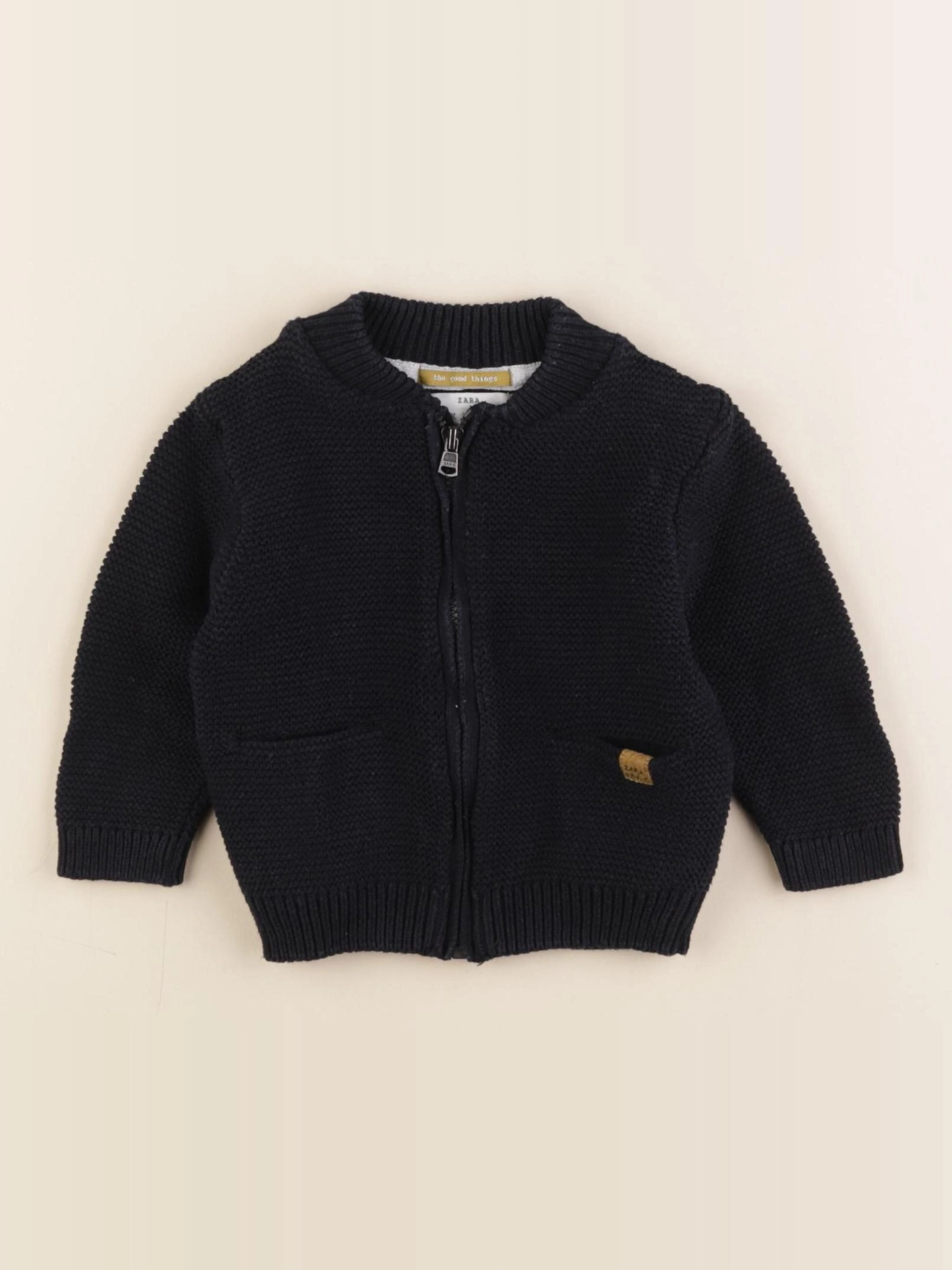 Zara - gilet bleu - 3/6 mois