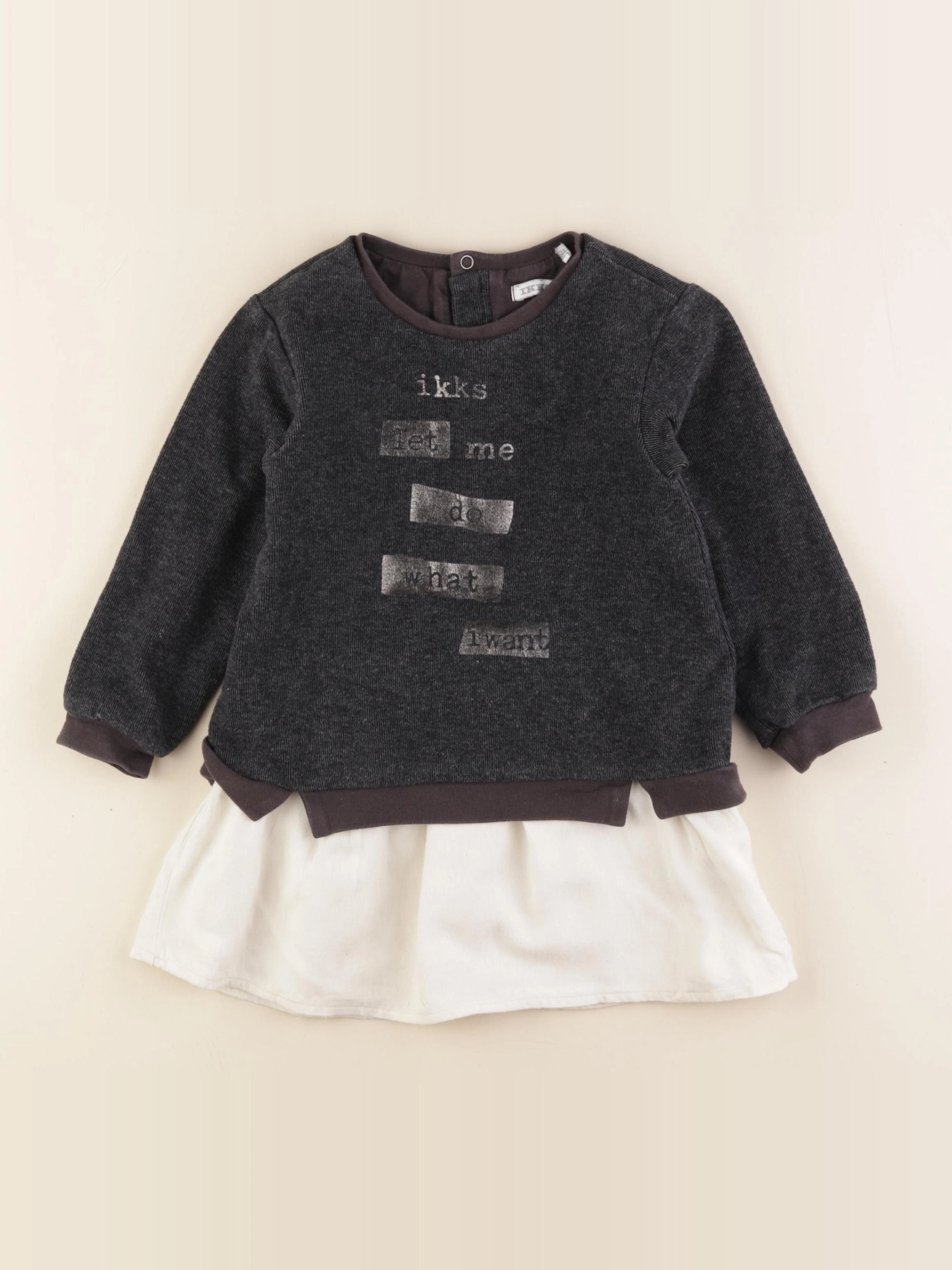IKKS - robe gris - 3 ans