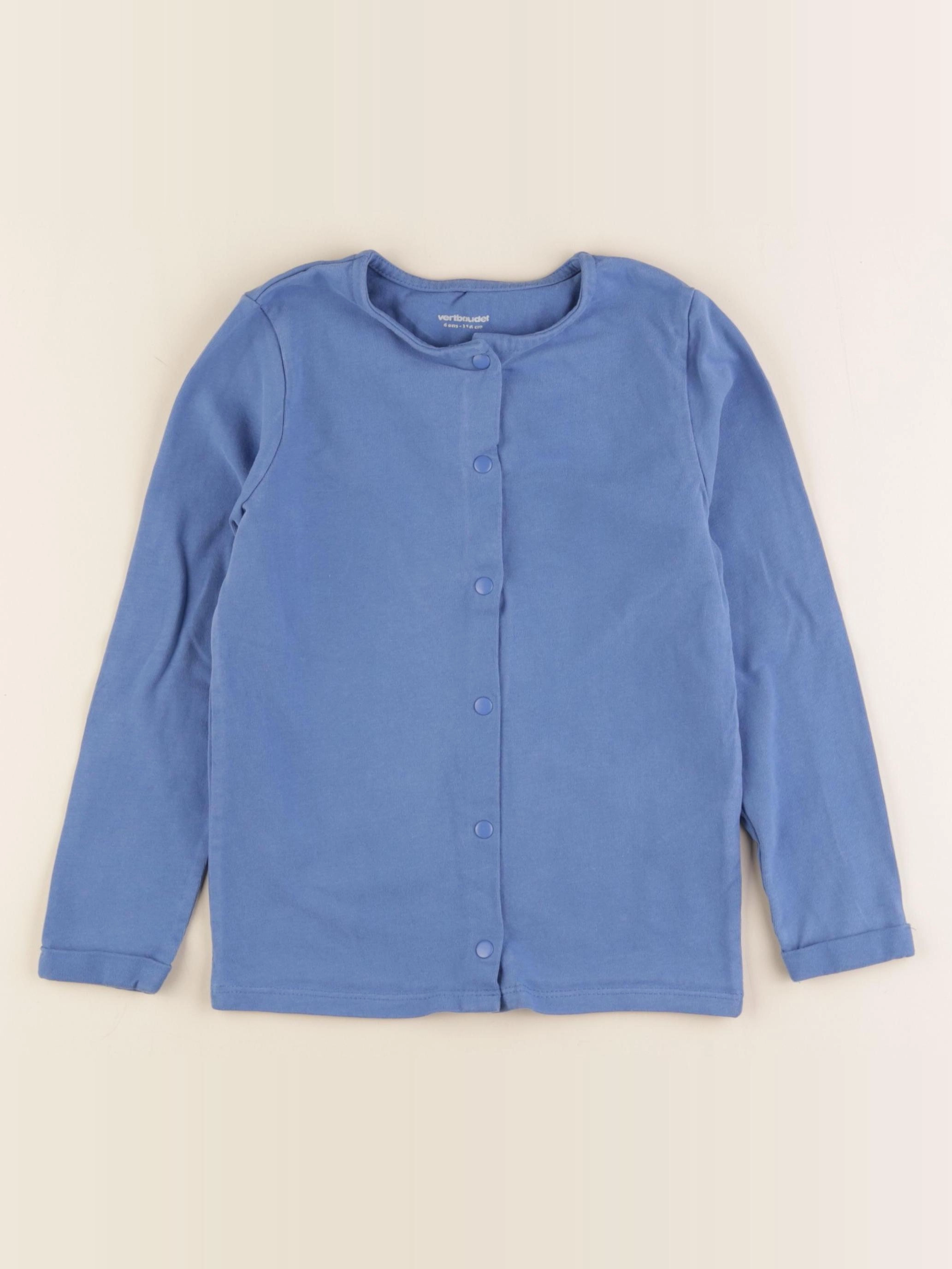 Vertbaudet - sweat bleu - 6 ans