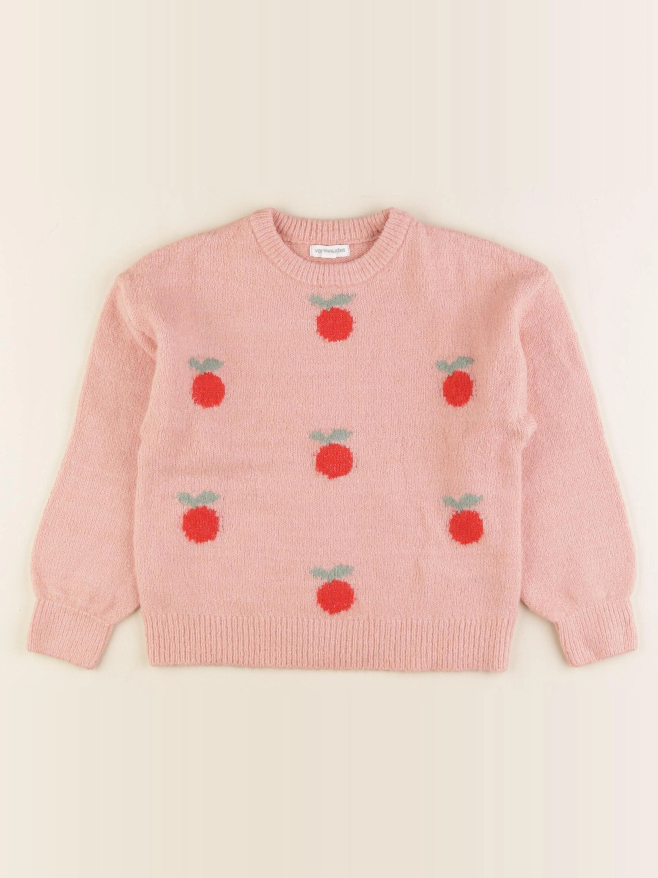 Vertbaudet - pull rose - 6 ans