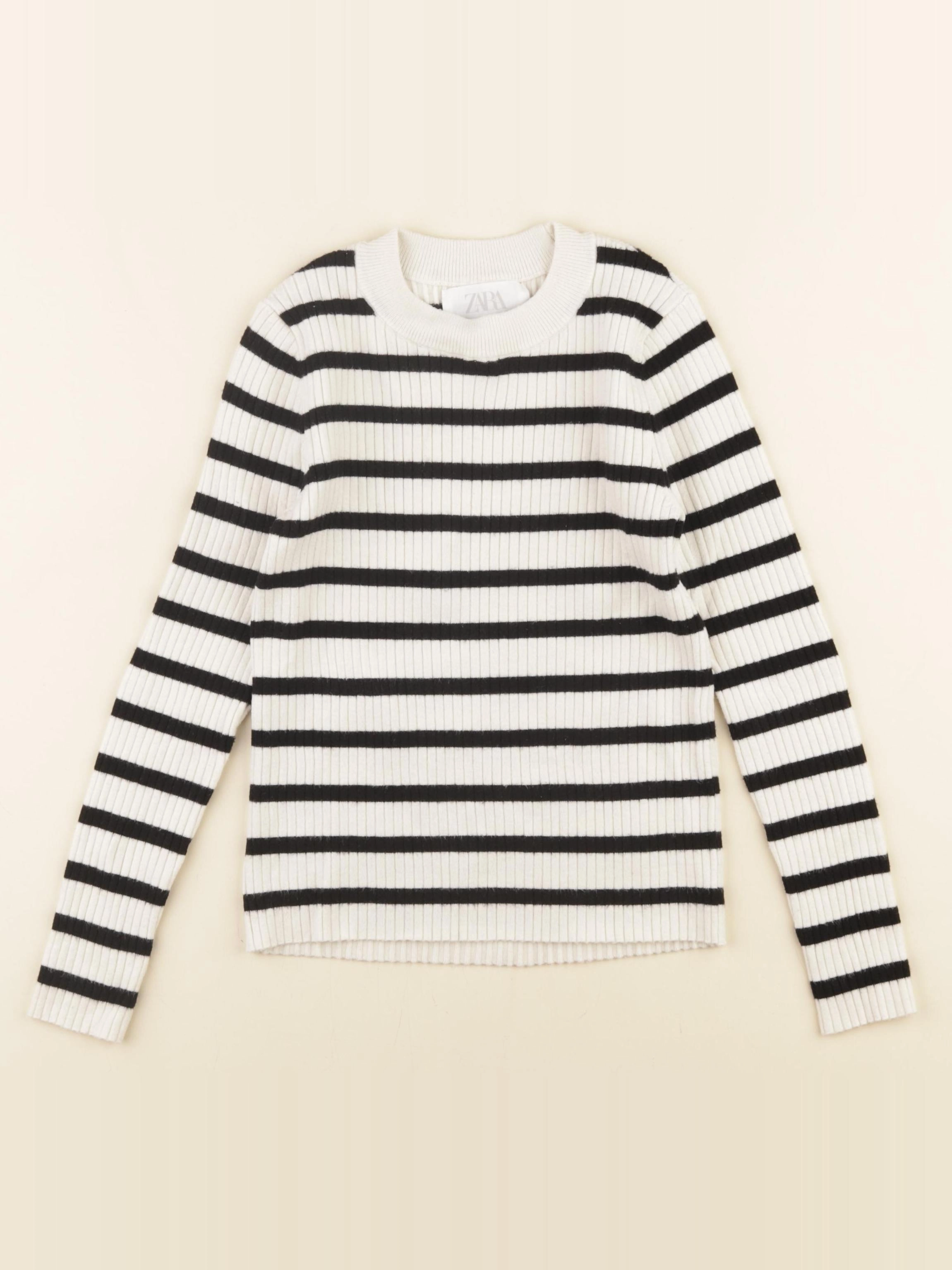 Zara - pull blanc, noir - 9/10 ans