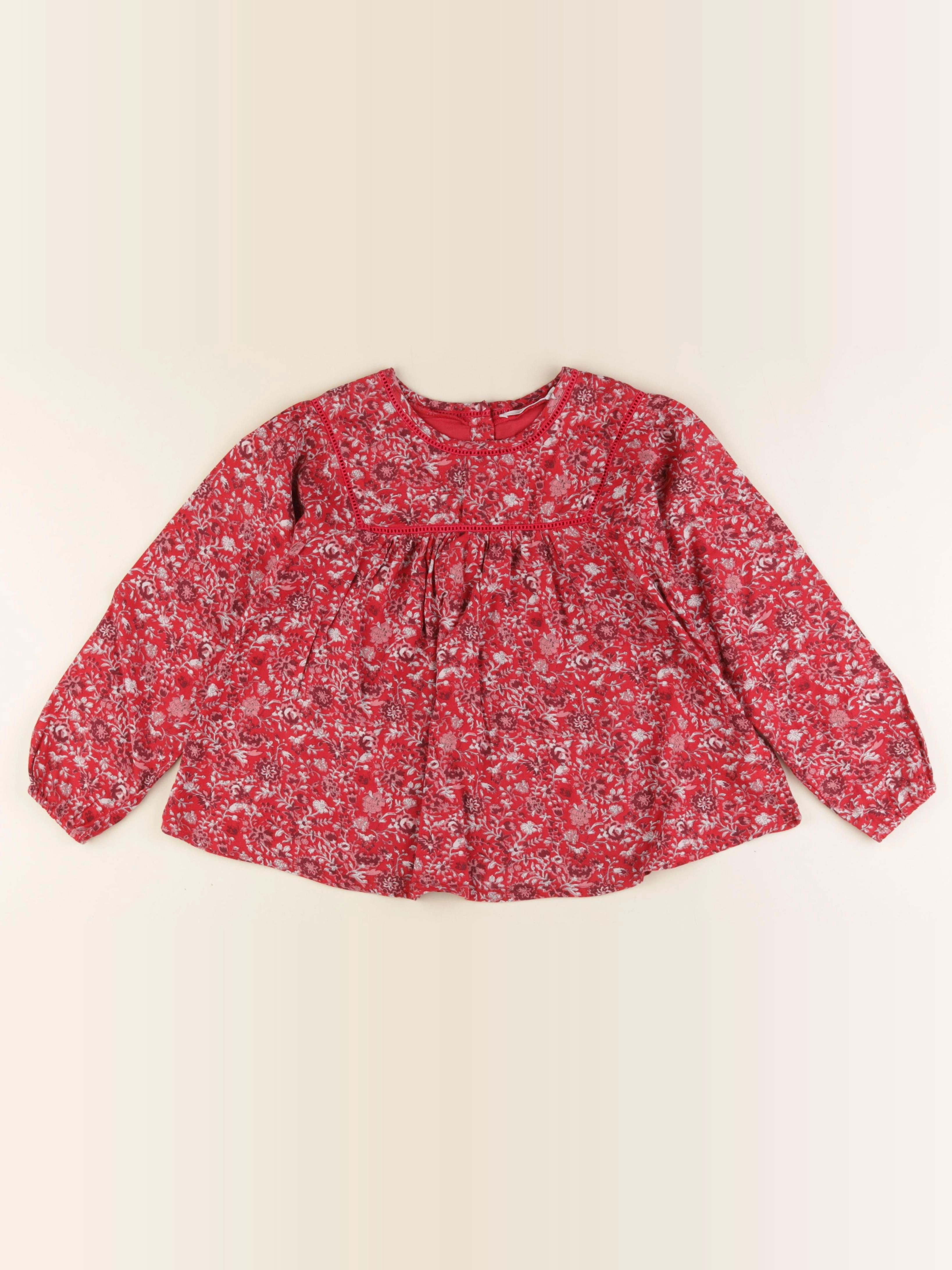 Monoprix - blouse rouge - 8 ans