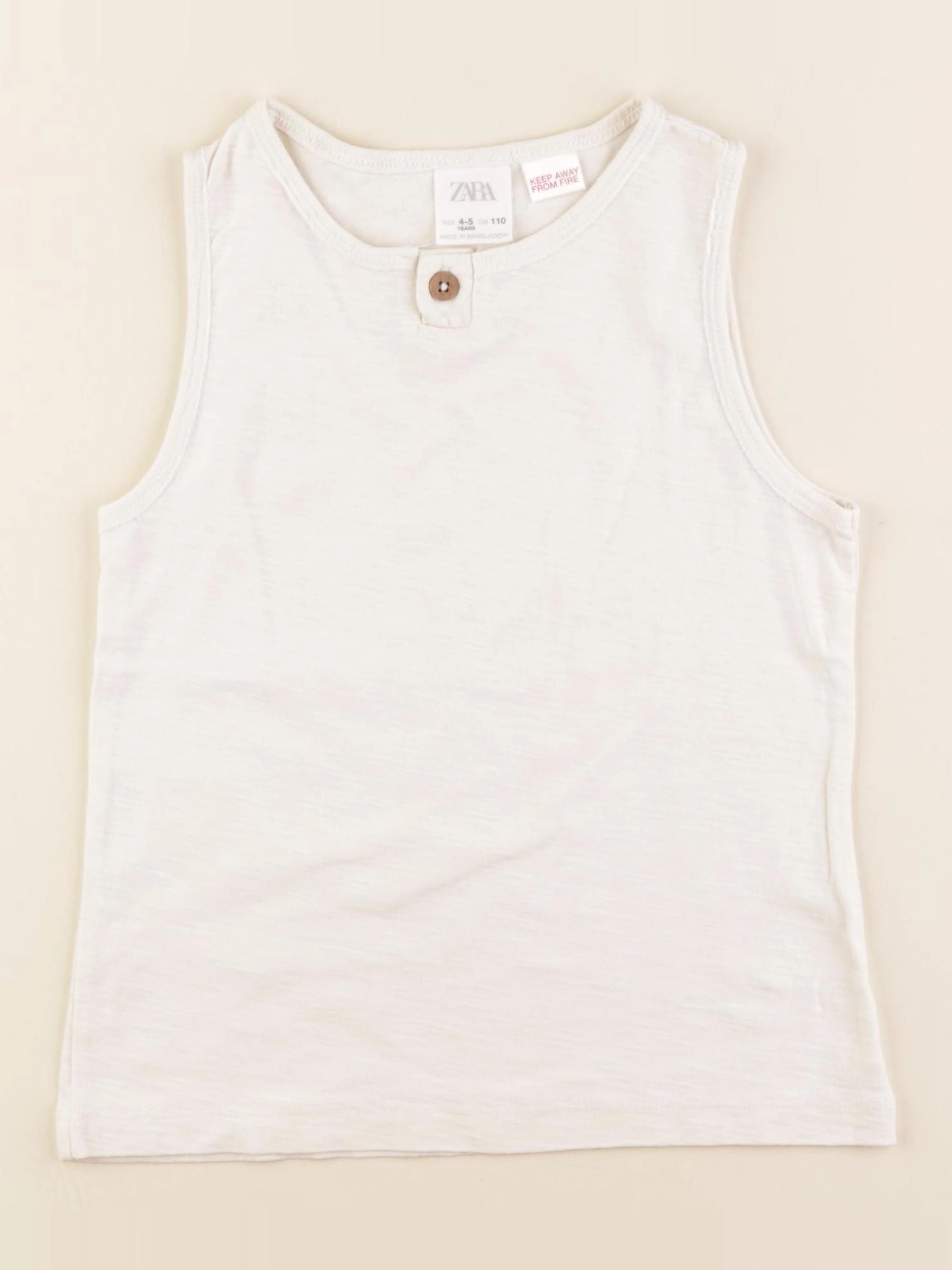 Zara - débardeur blanc - 4/5 ans