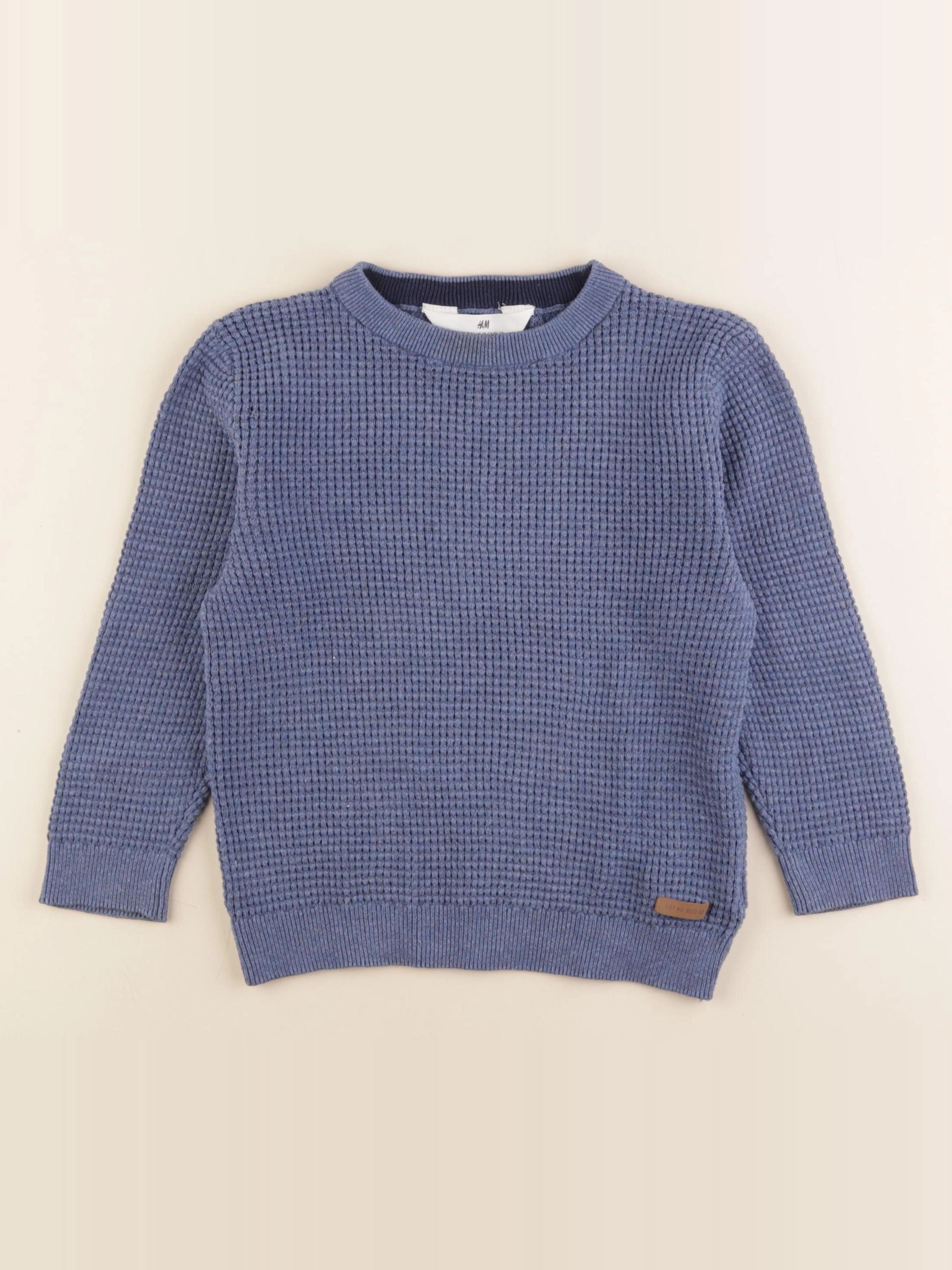H&M - pull bleu - 18/24 mois