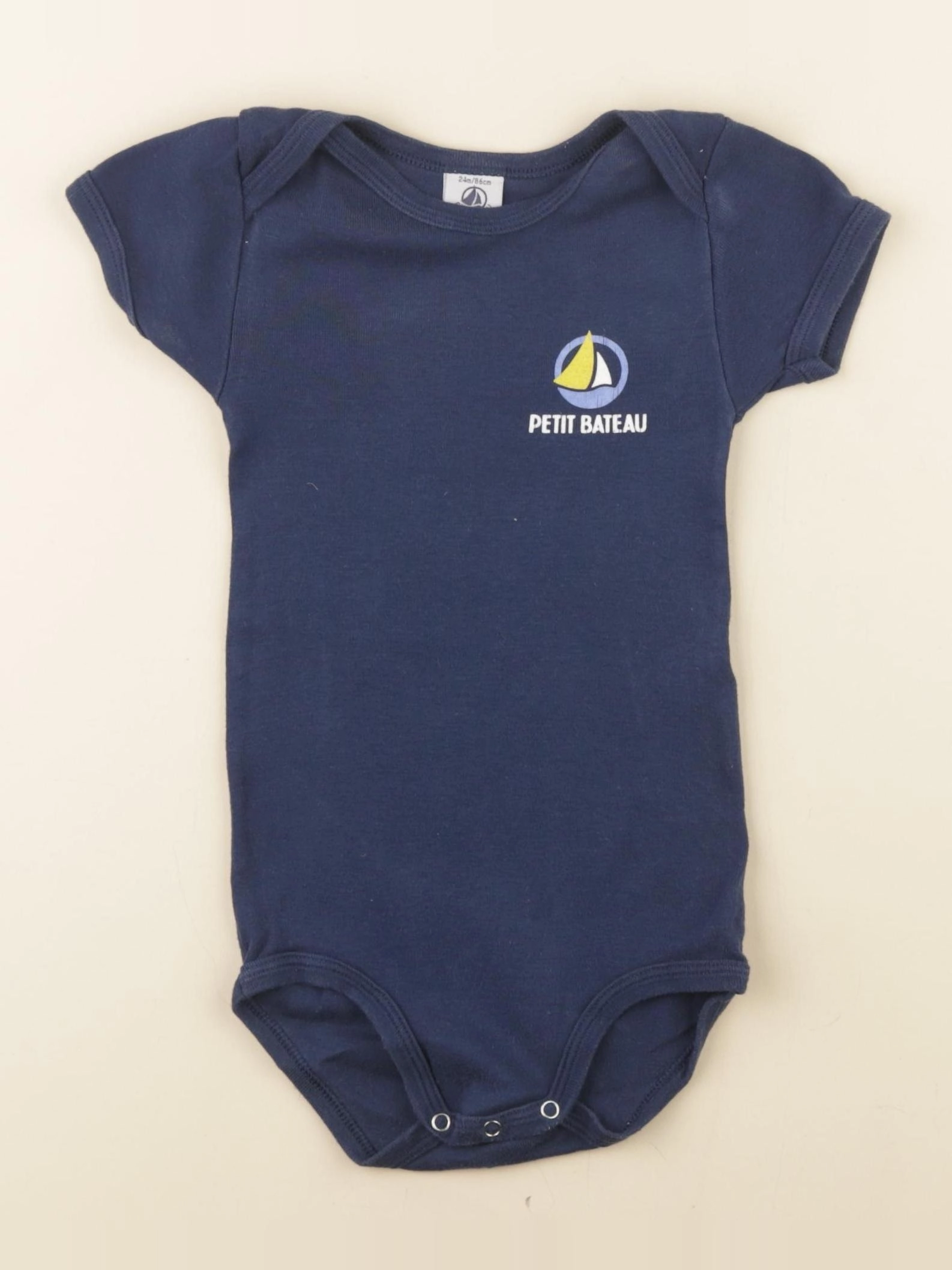Petit Bateau - body bleu - 24 mois