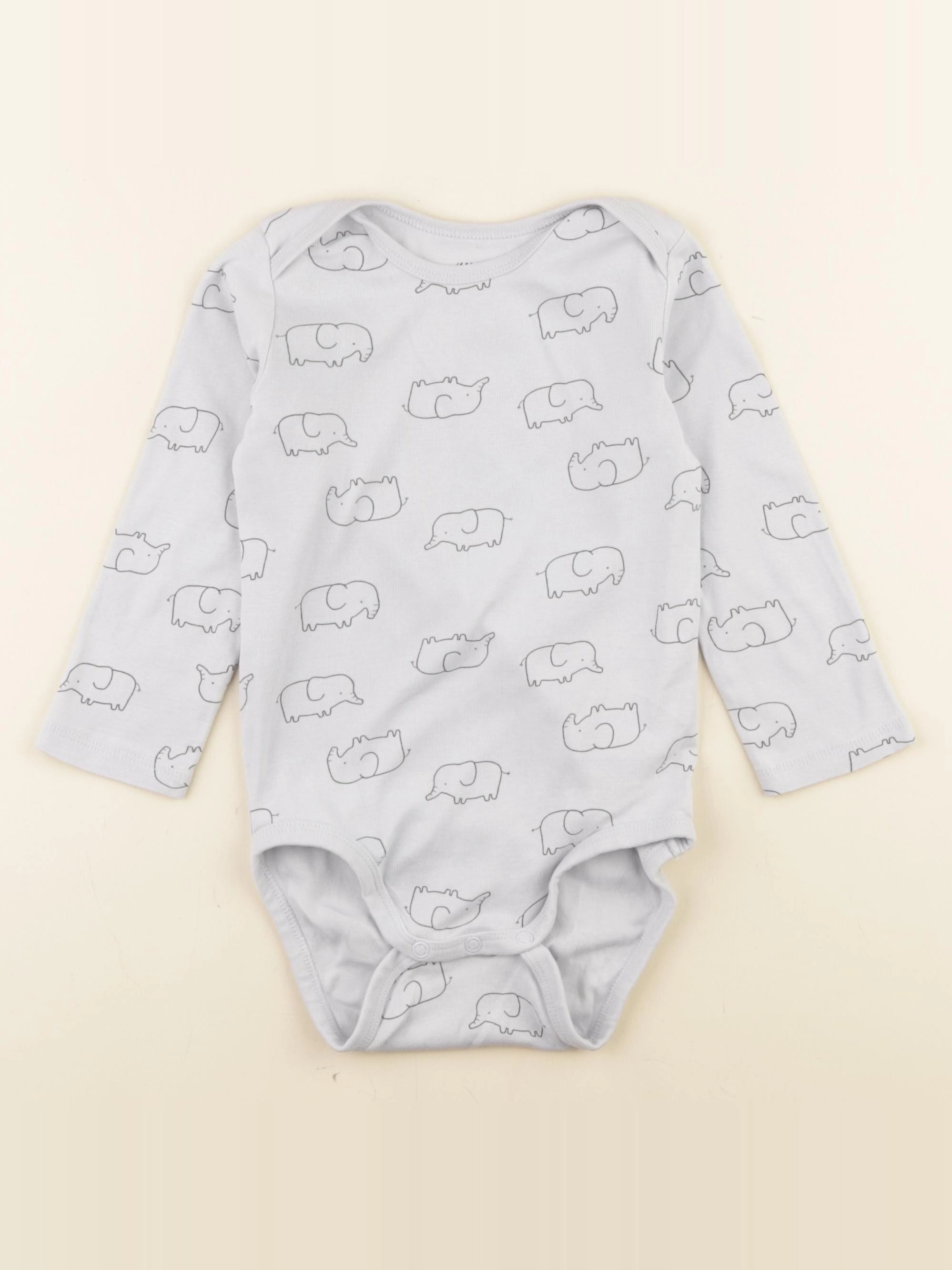 H&M - body bleu - 18/24 mois