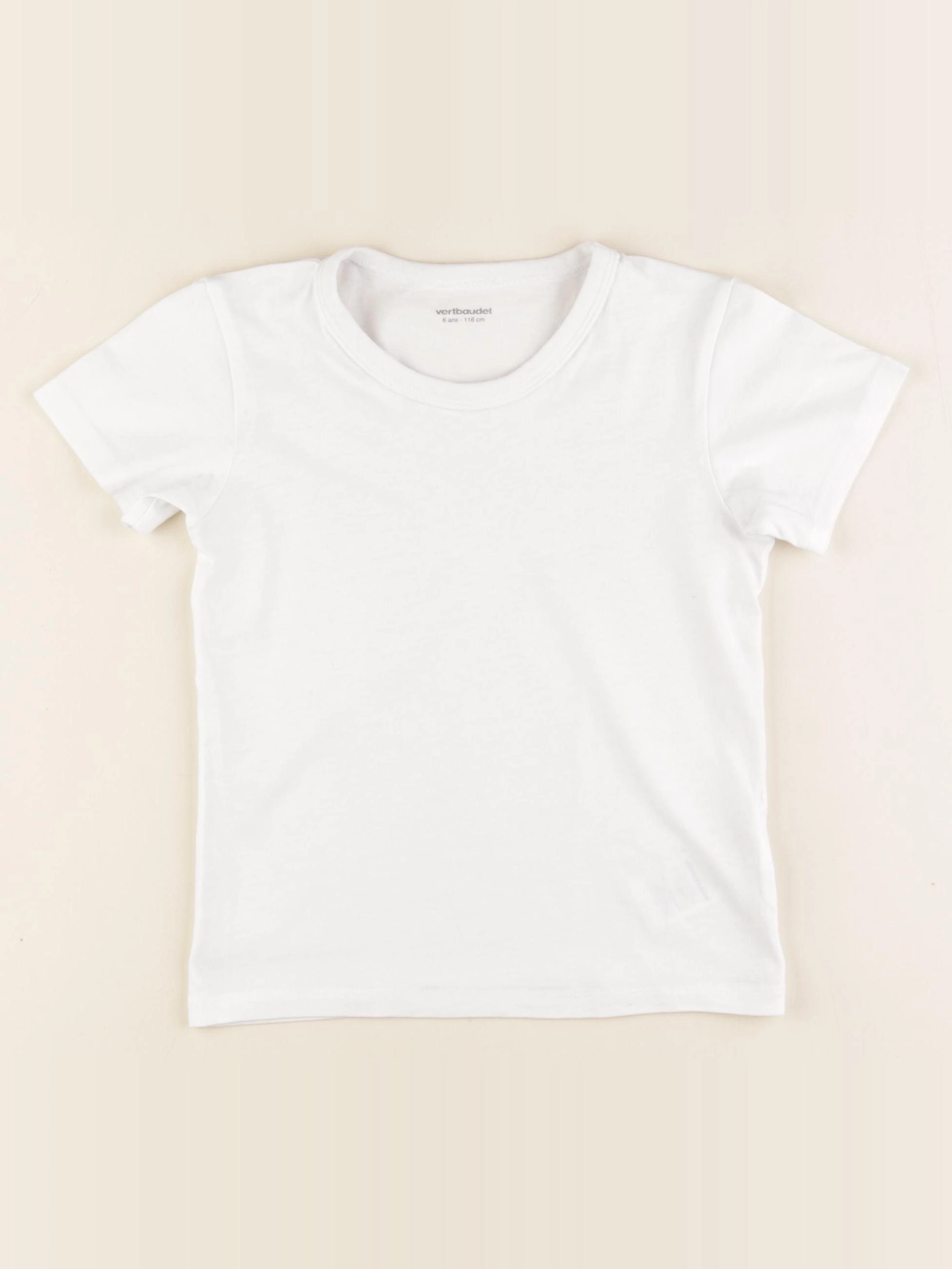 Vertbaudet - maillot de corps blanc - 6 ans