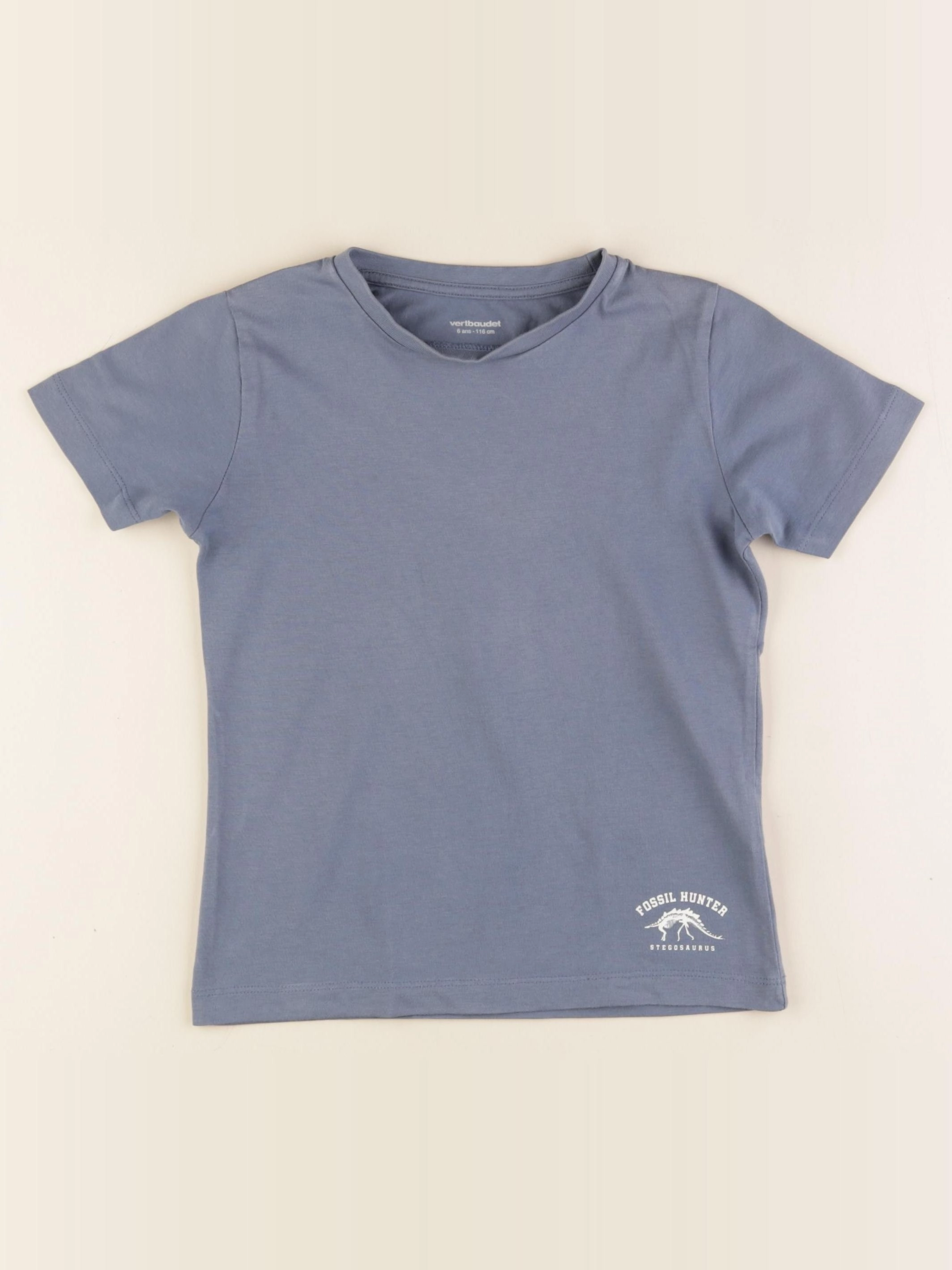 Vertbaudet - tee-shirt bleu - 6 ans