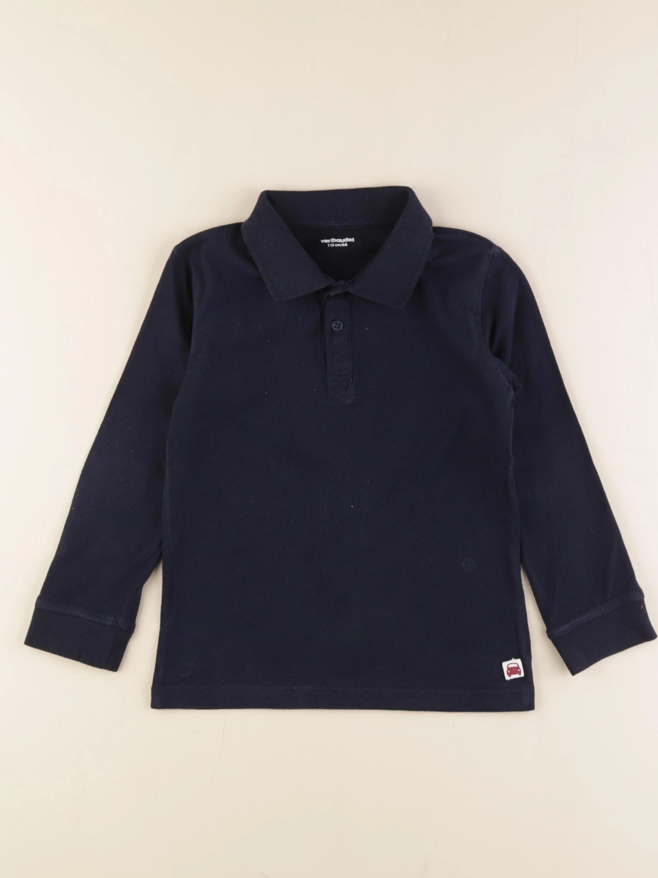 Vertbaudet - polo bleu - 6 ans