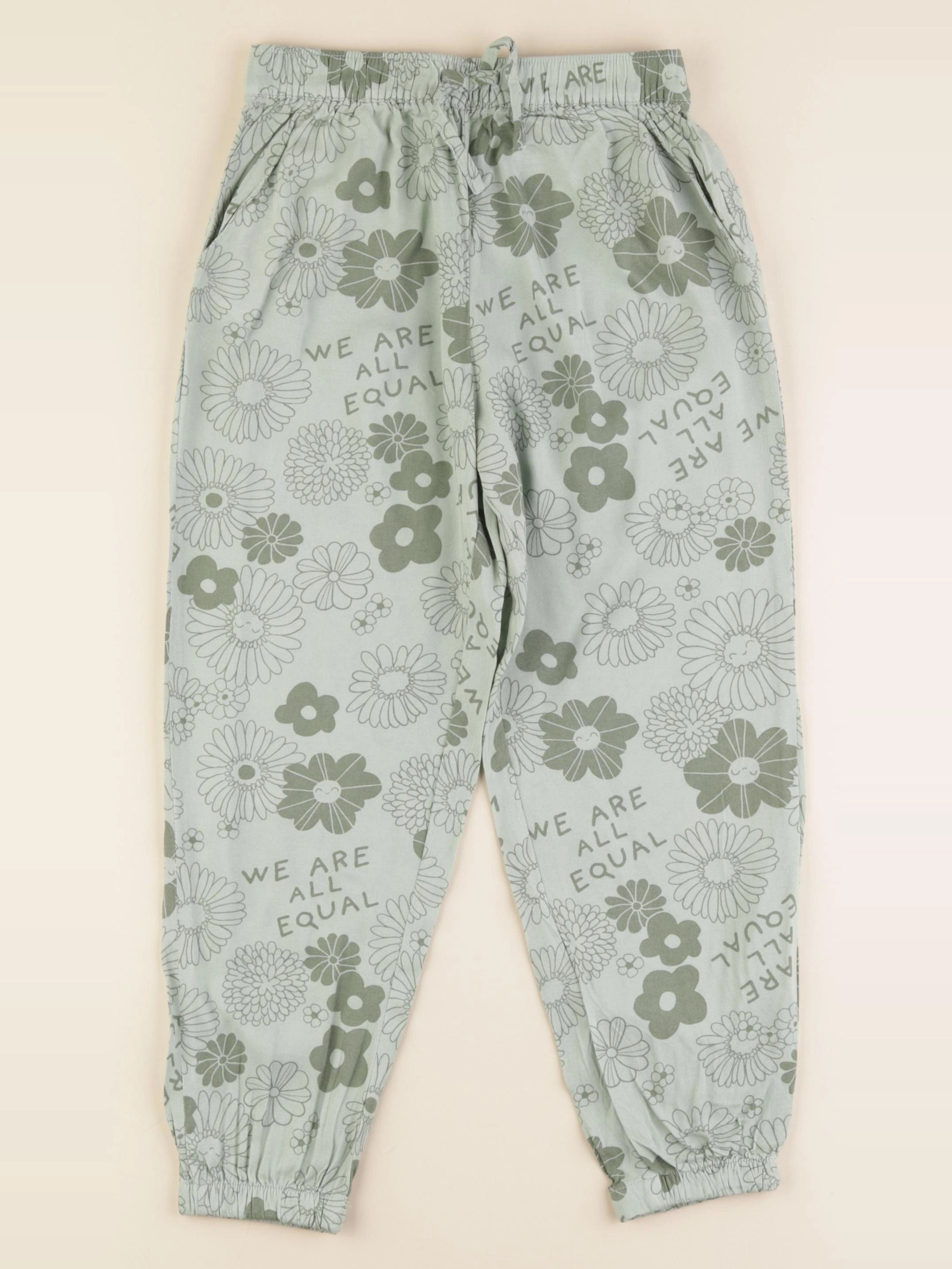 H&M - pantalon vert - 6/7 ans