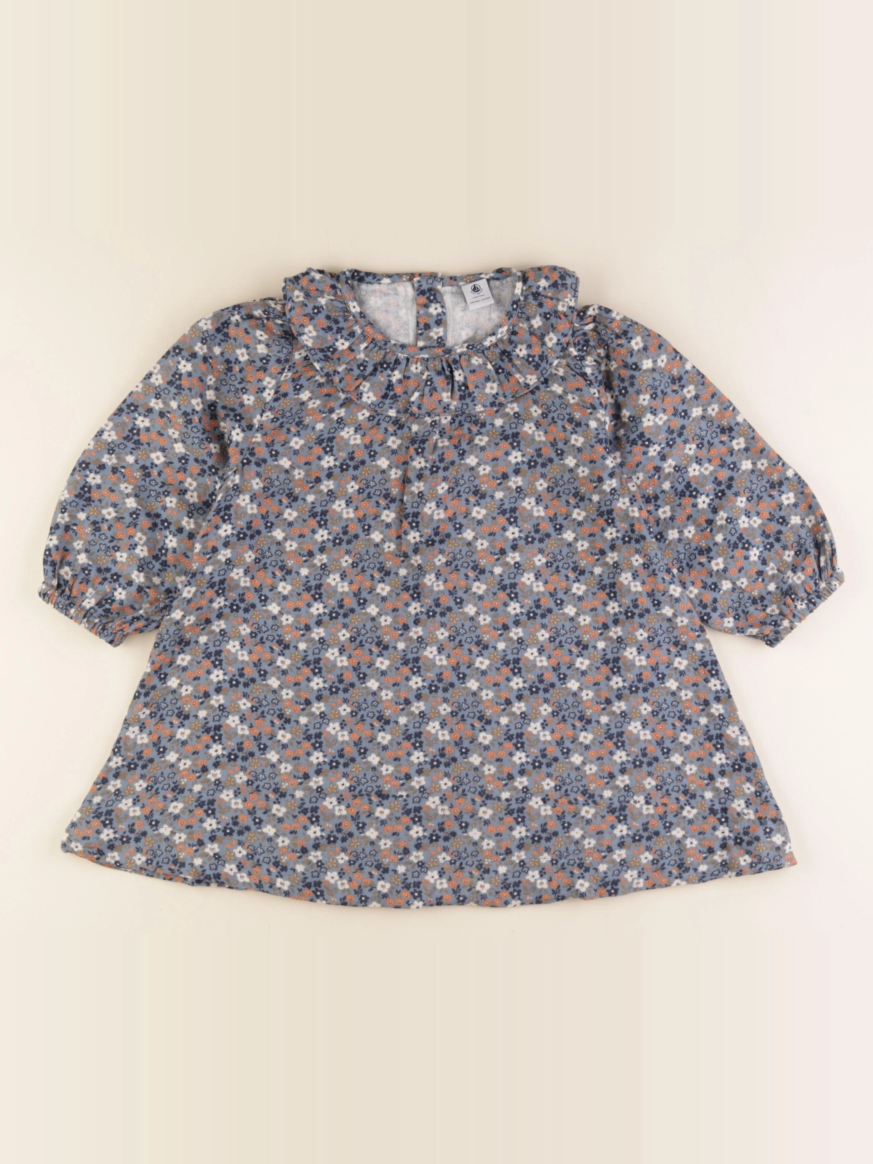 Petit Bateau - robe bleu - 4 ans