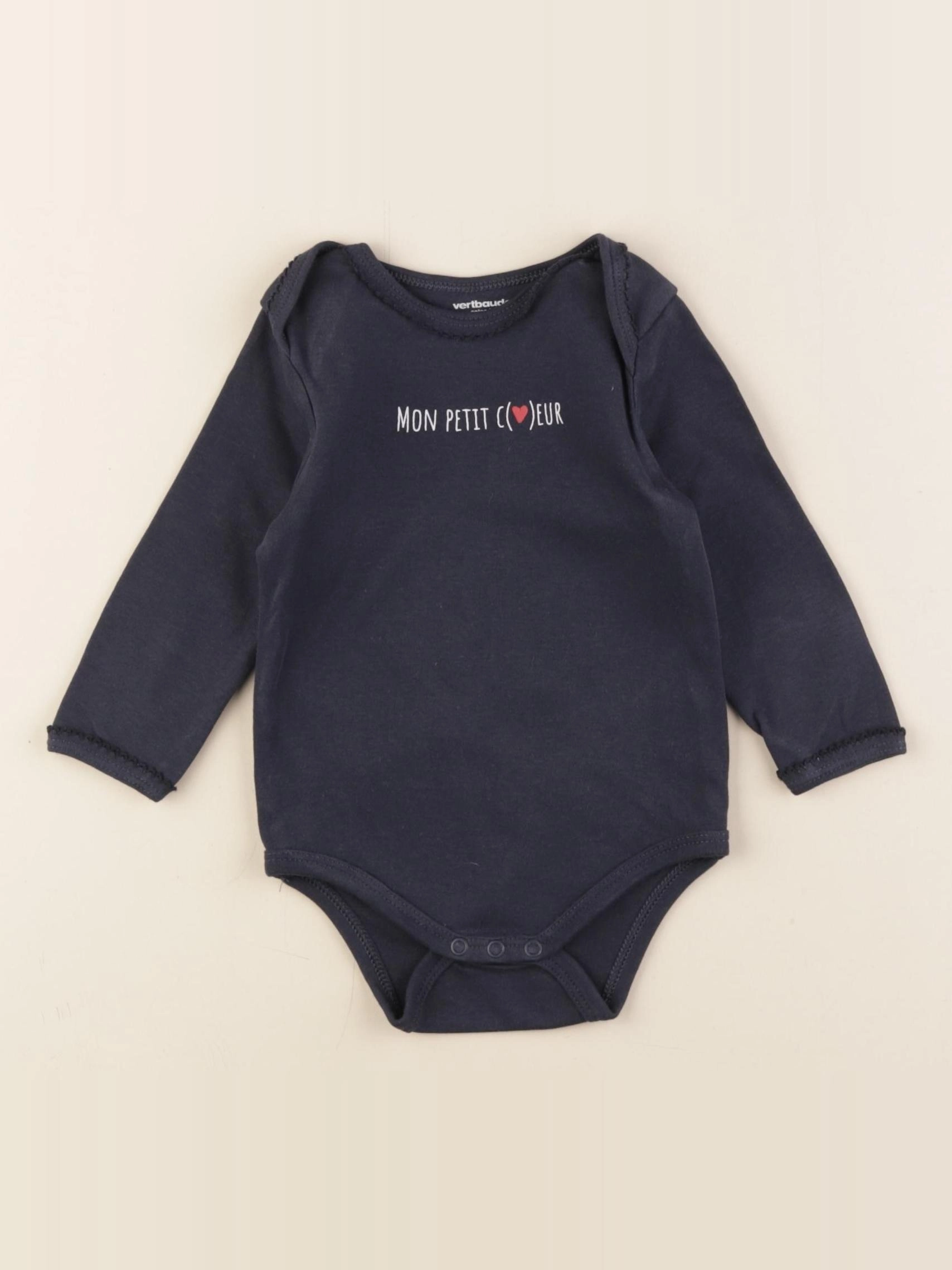 Vertbaudet - body bleu - 9 mois