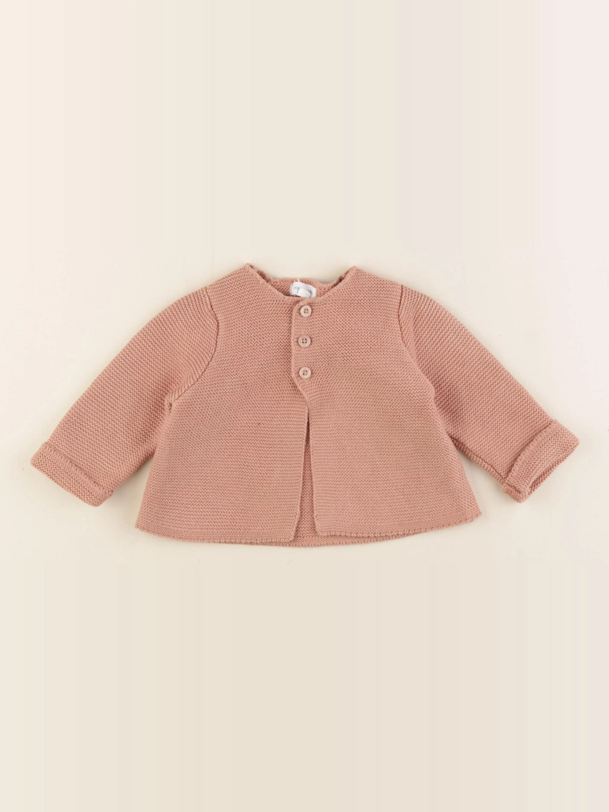 Vertbaudet - gilet marron - 1 mois