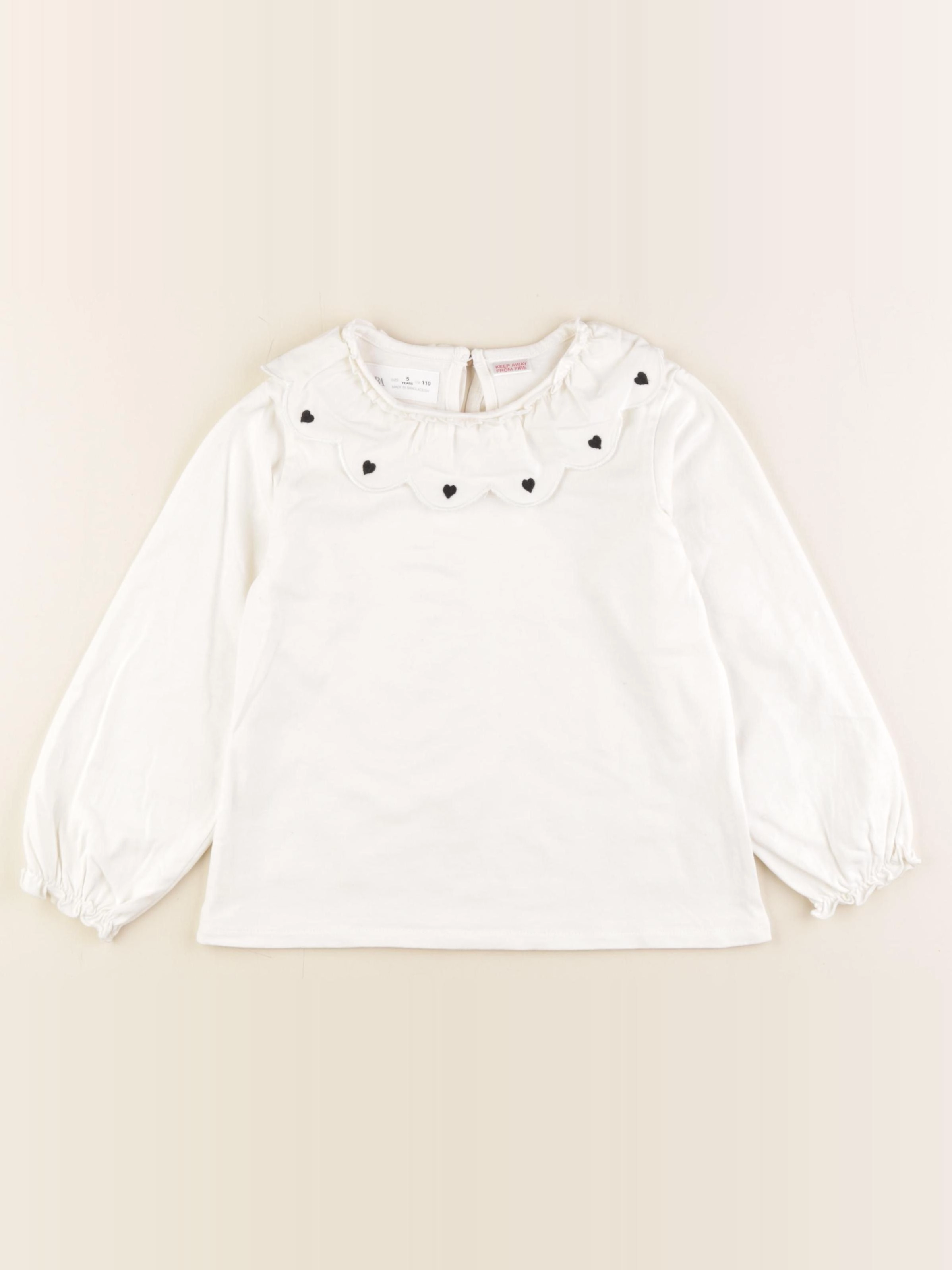Zara - tee-shirt blanc - 5 ans