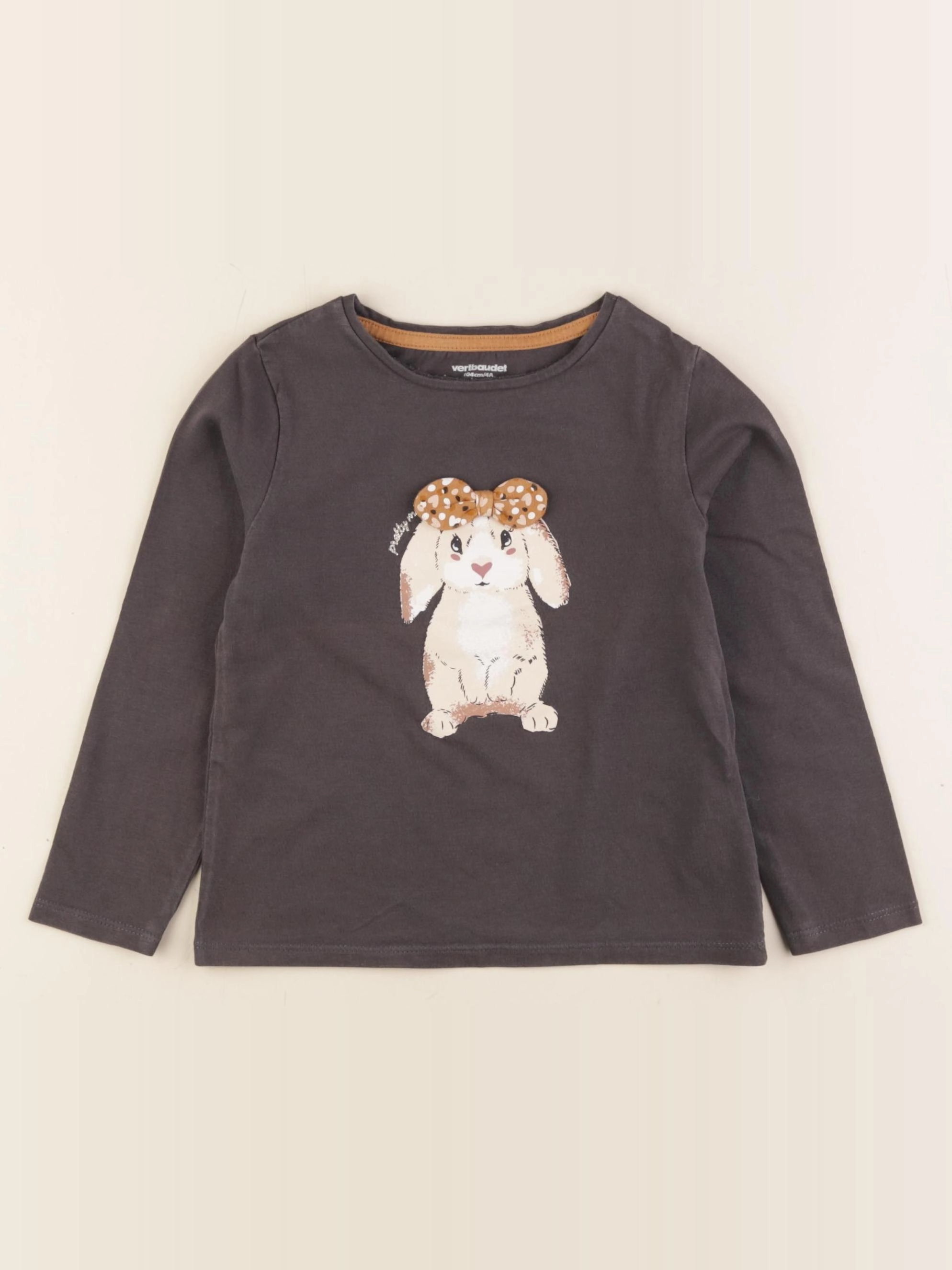 Vertbaudet - tee-shirt gris - 4 ans