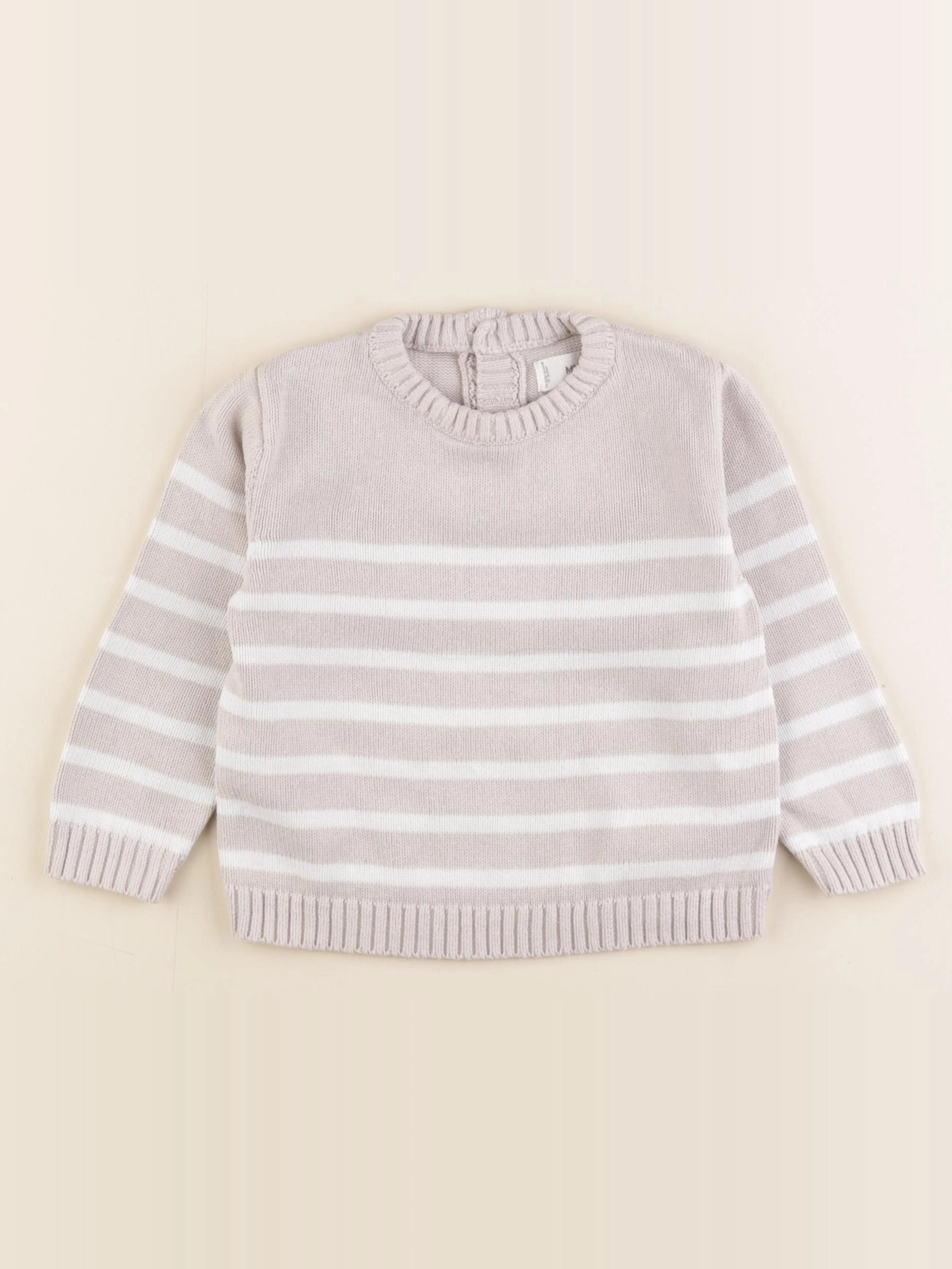 Mango - pull beige - 9/12 mois