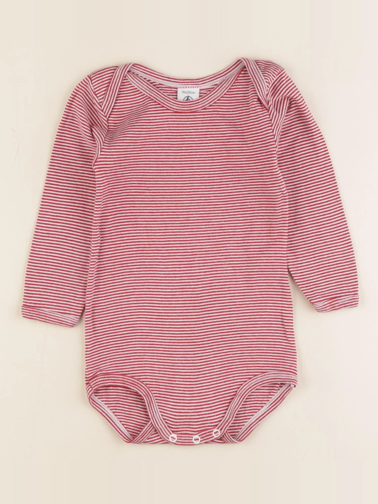 Petit Bateau - body rouge - 18 mois