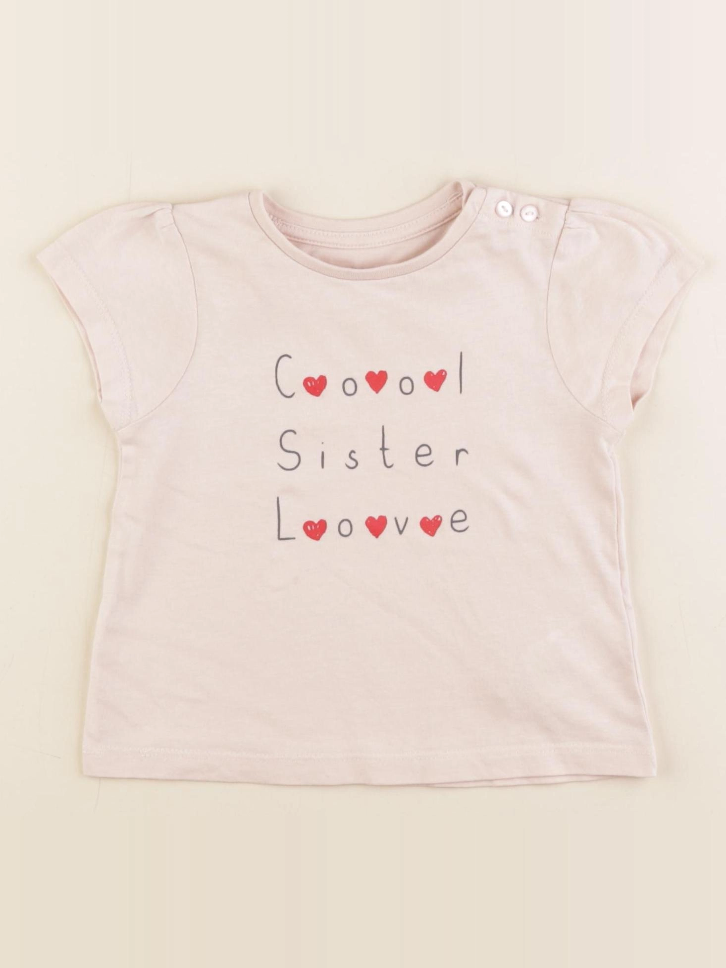 Vertbaudet - tee-shirt rose - 18 mois