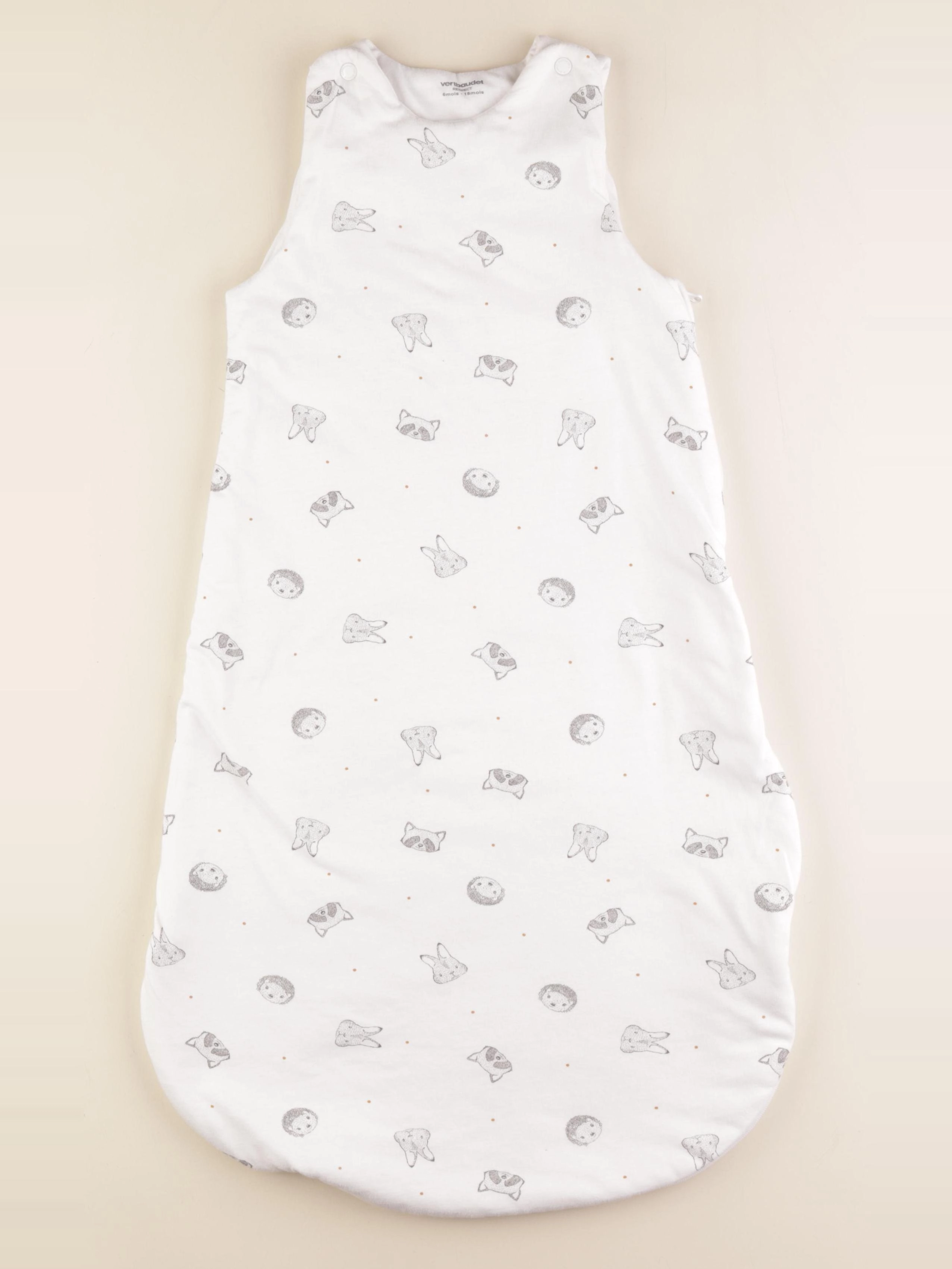 Vertbaudet - gigoteuse TOG 2,5 blanc, gris - 6/18 mois