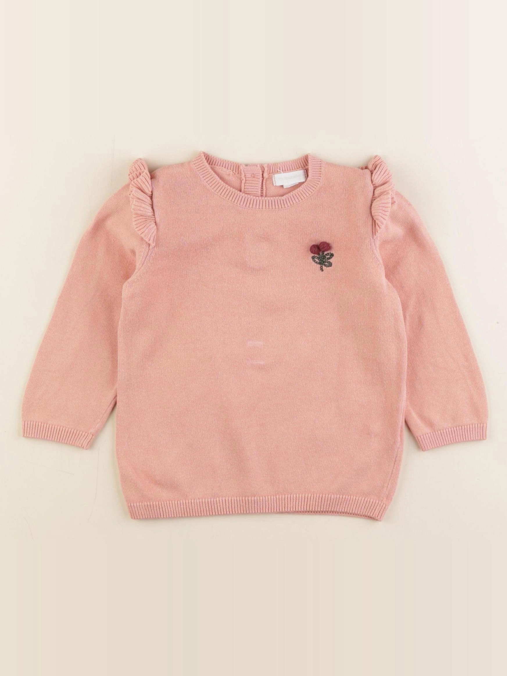 Vertbaudet - pull rose - 12 mois