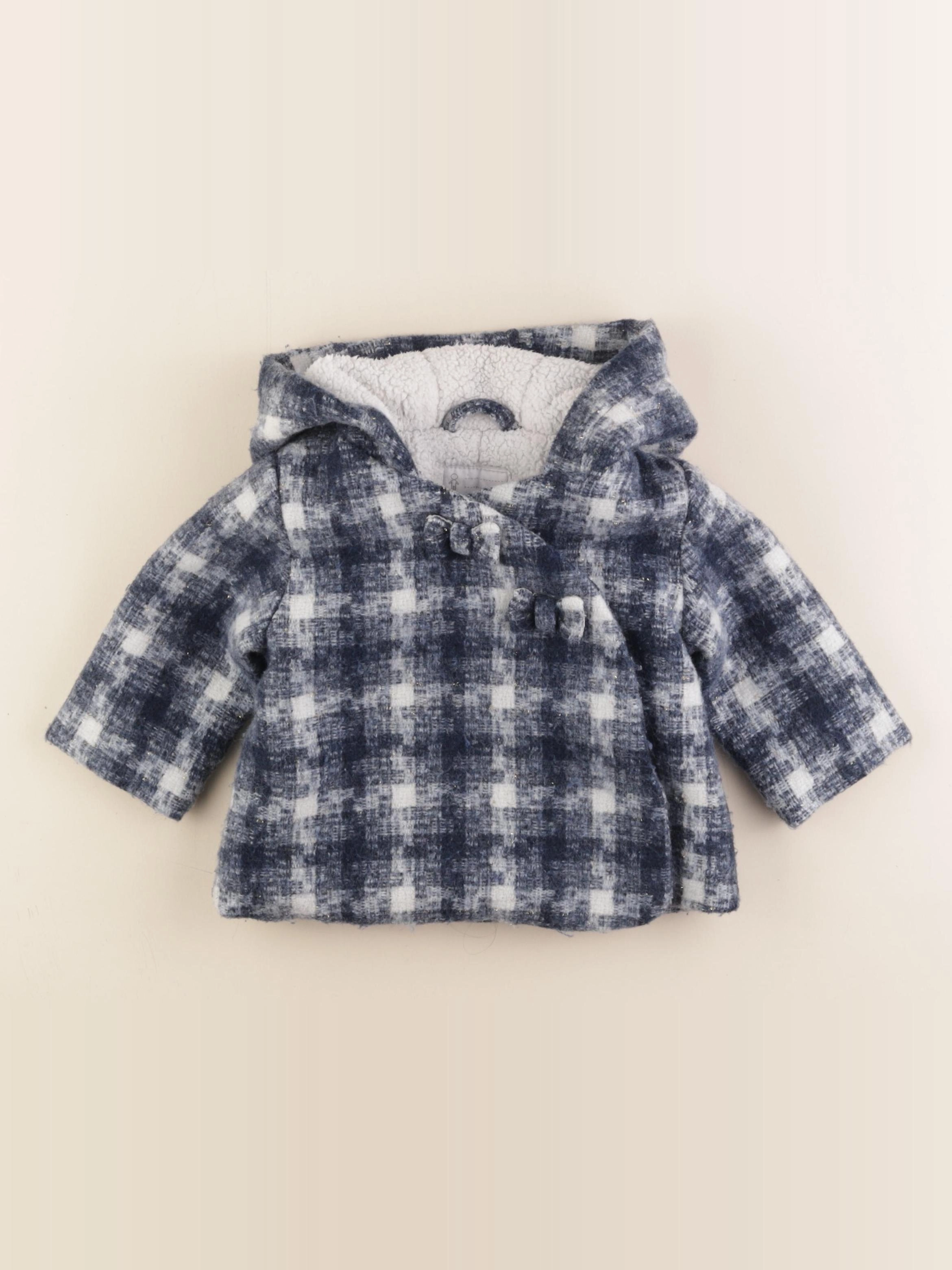 Vertbaudet - manteau bleu - 9 mois