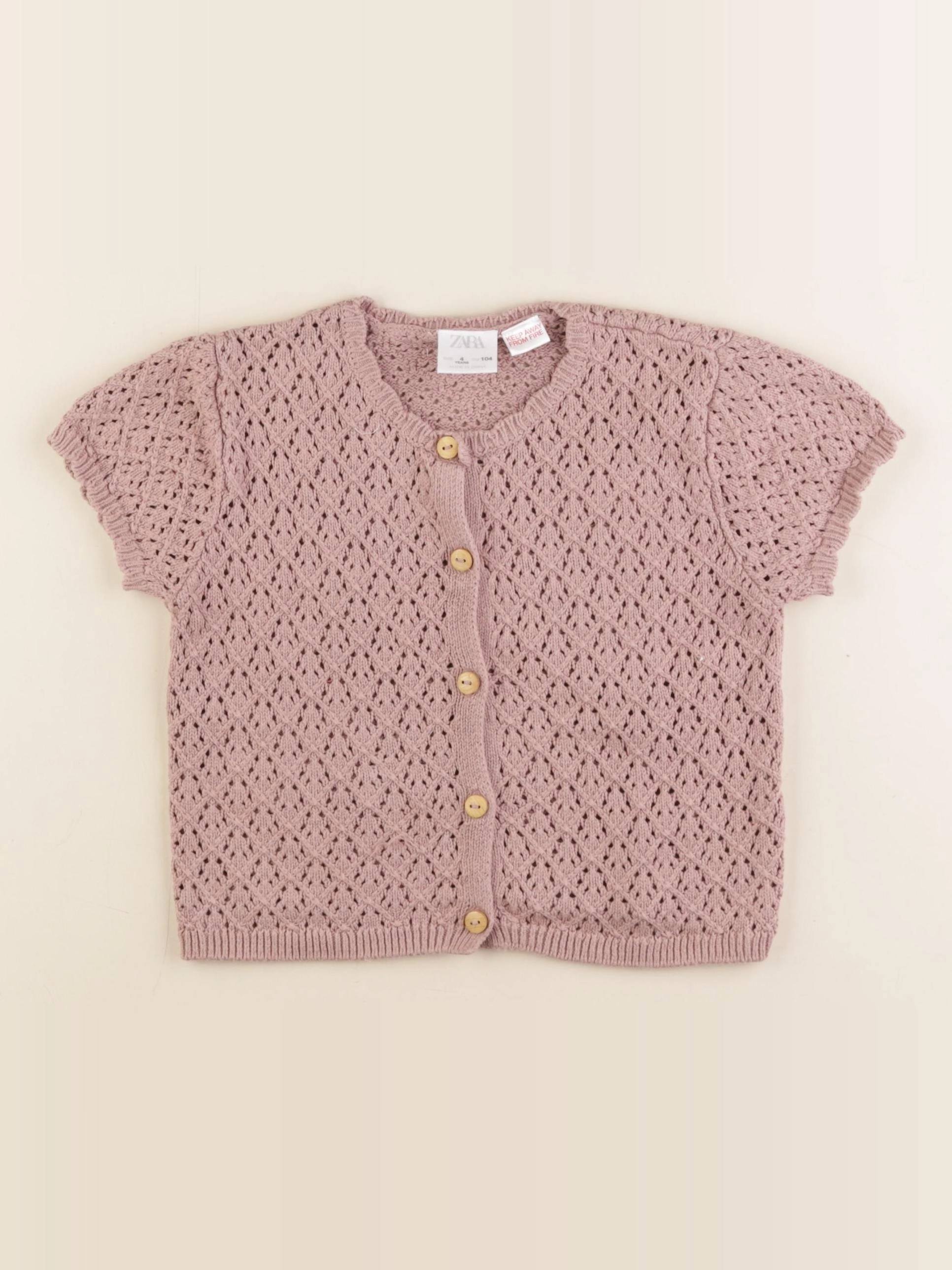 Zara - gilet rose - 4 ans