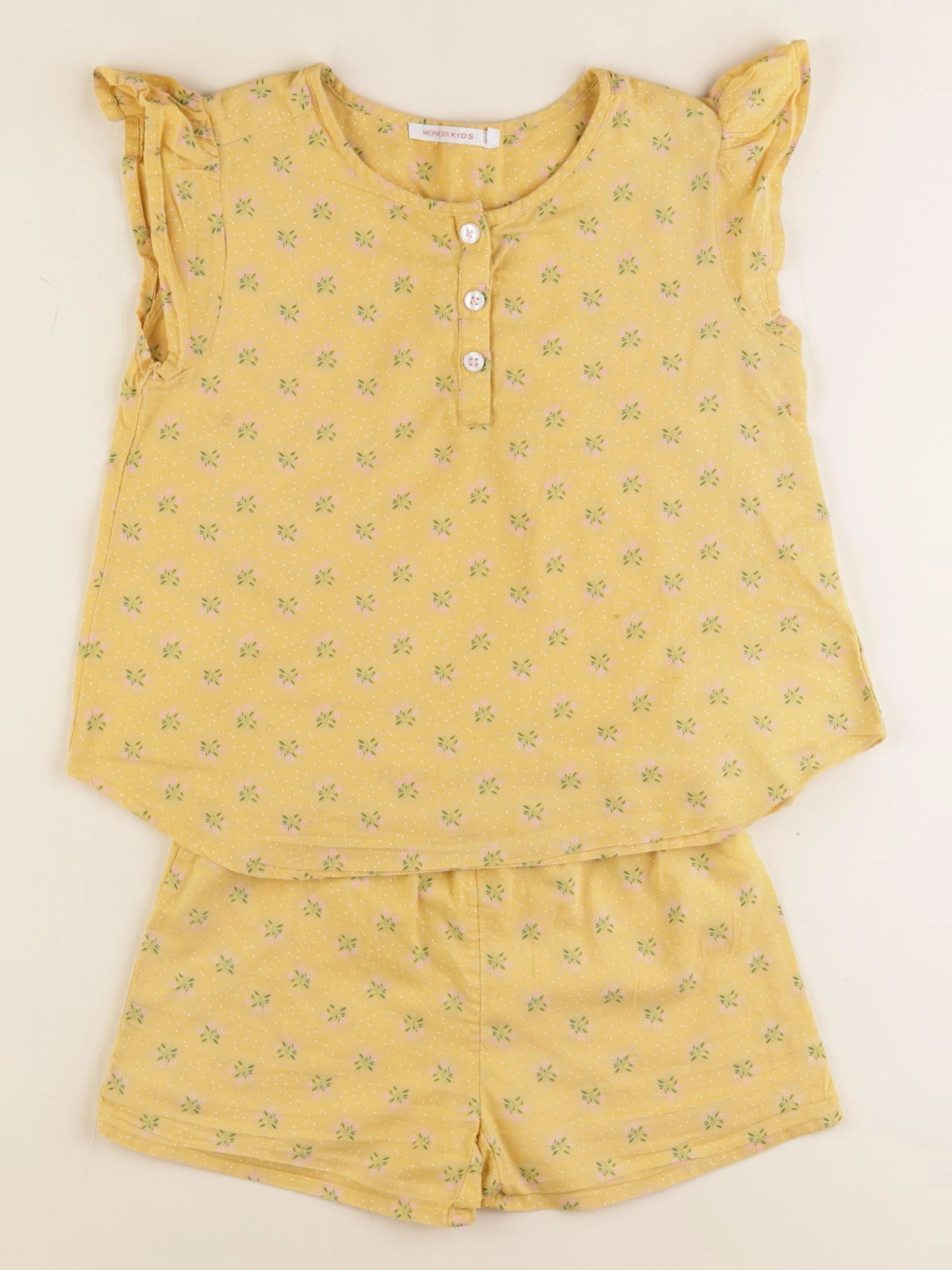 Monoprix - pyjama coton jaune - 5 ans