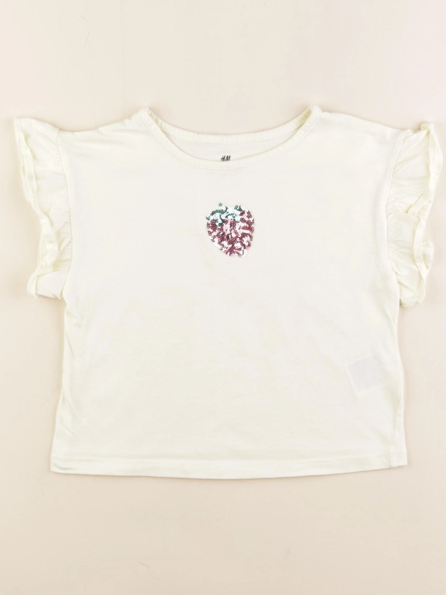 H&M - tee-shirt jaune - 4/6 ans