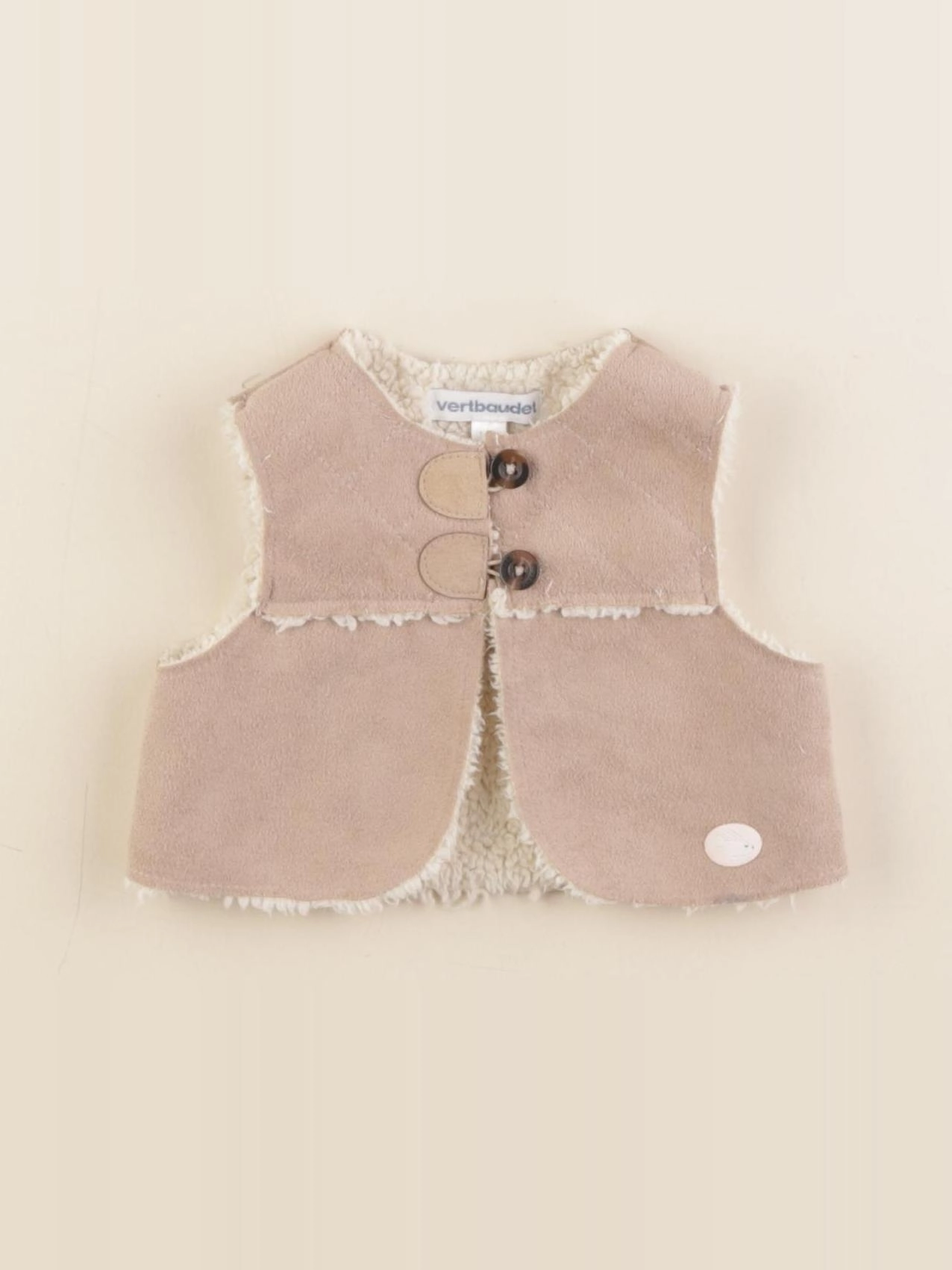 Vertbaudet - gilet marron - 1 mois