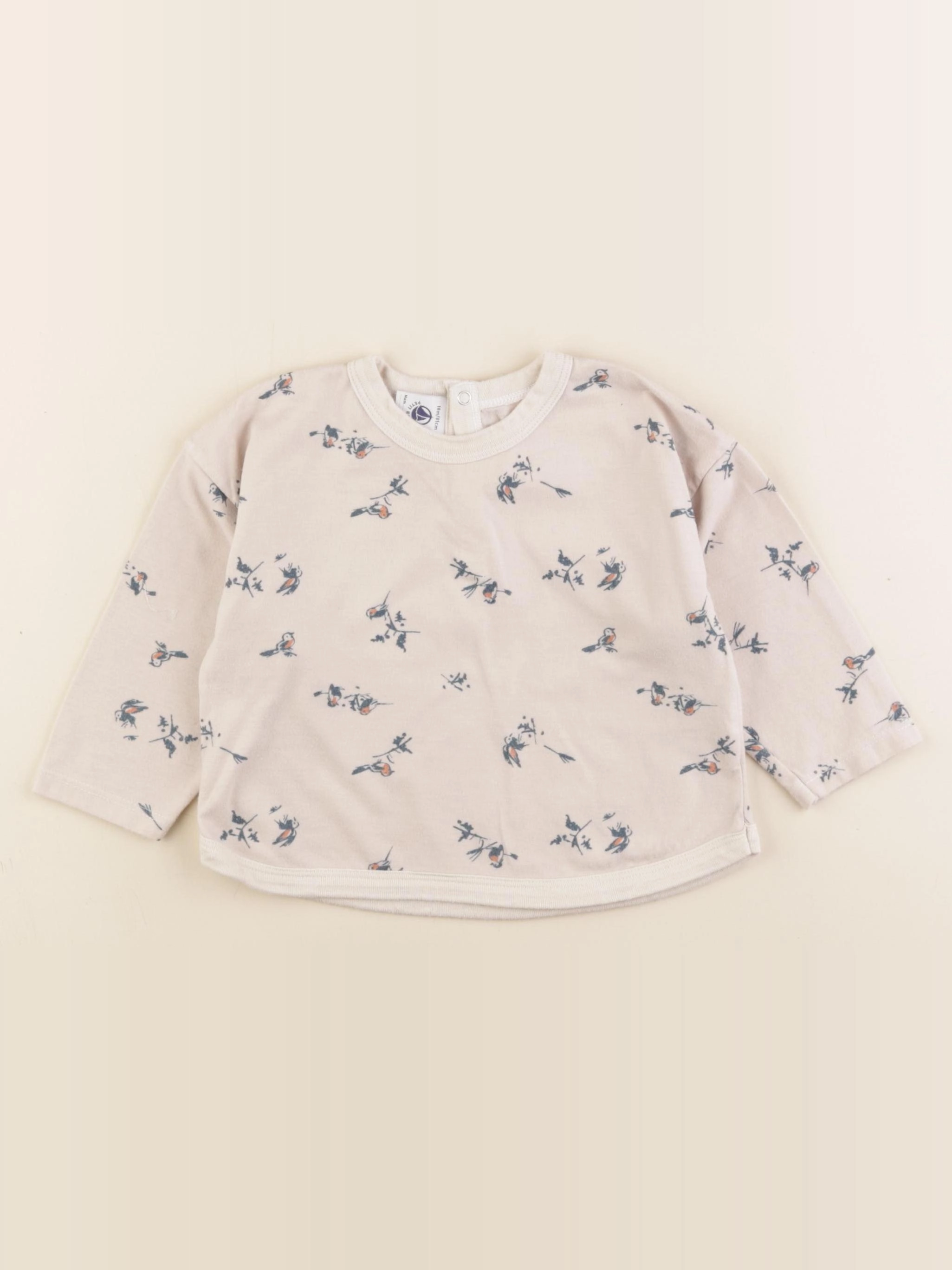 Petit Bateau - tee-shirt beige - 18 mois