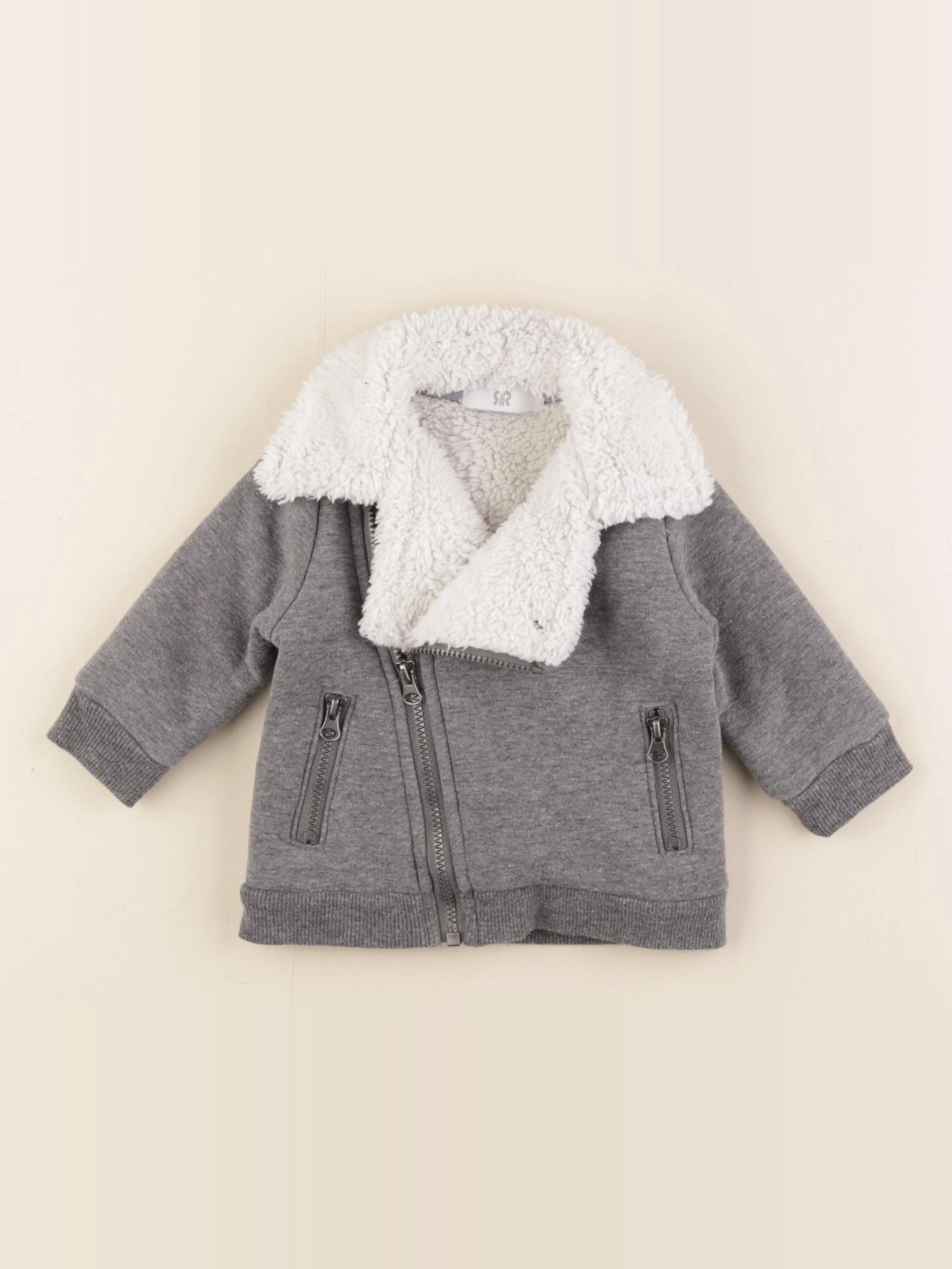 La Redoute - veste doublé gris - 1 mois