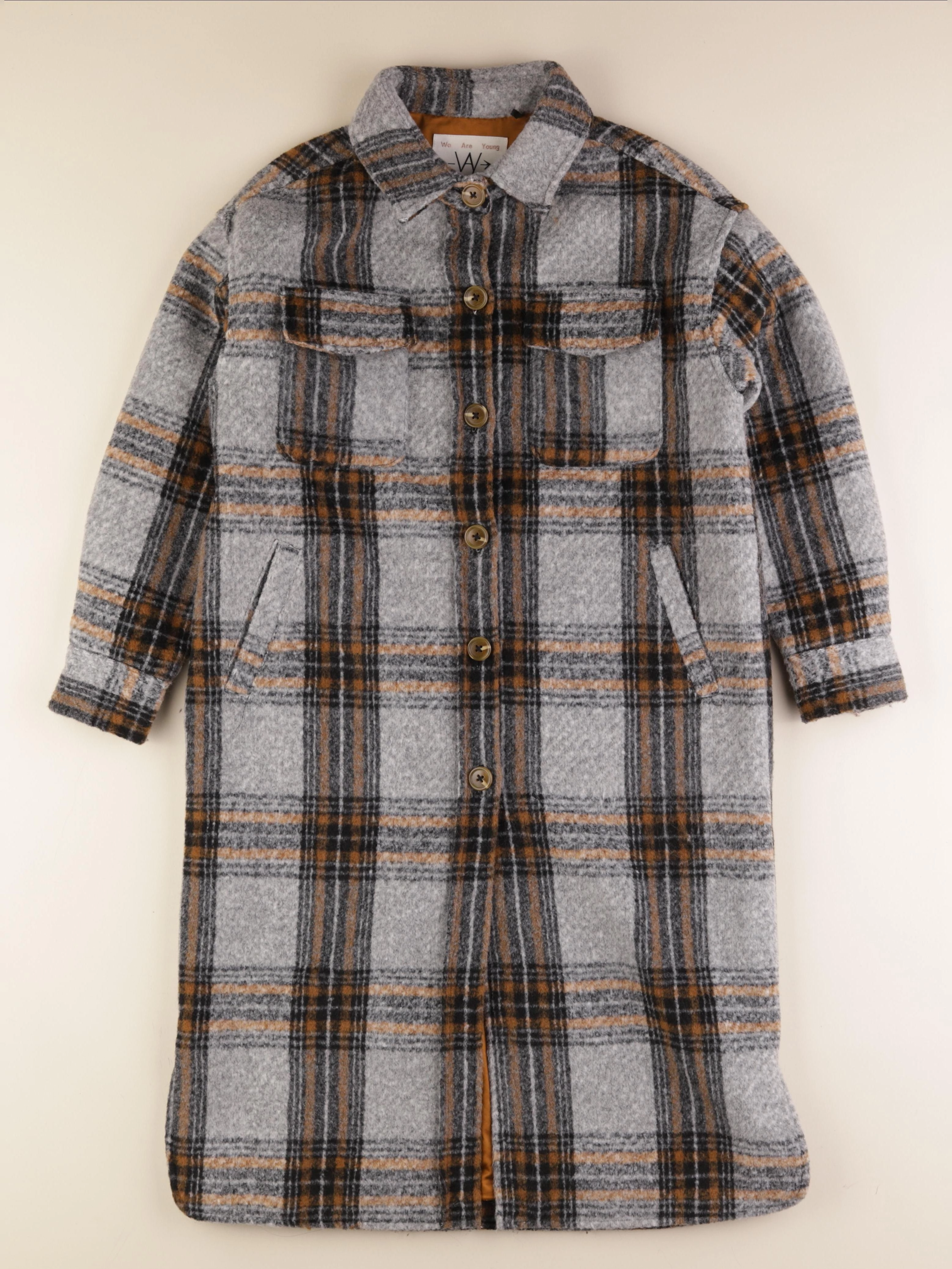 IKKS - manteau gris, marron - 10 ans