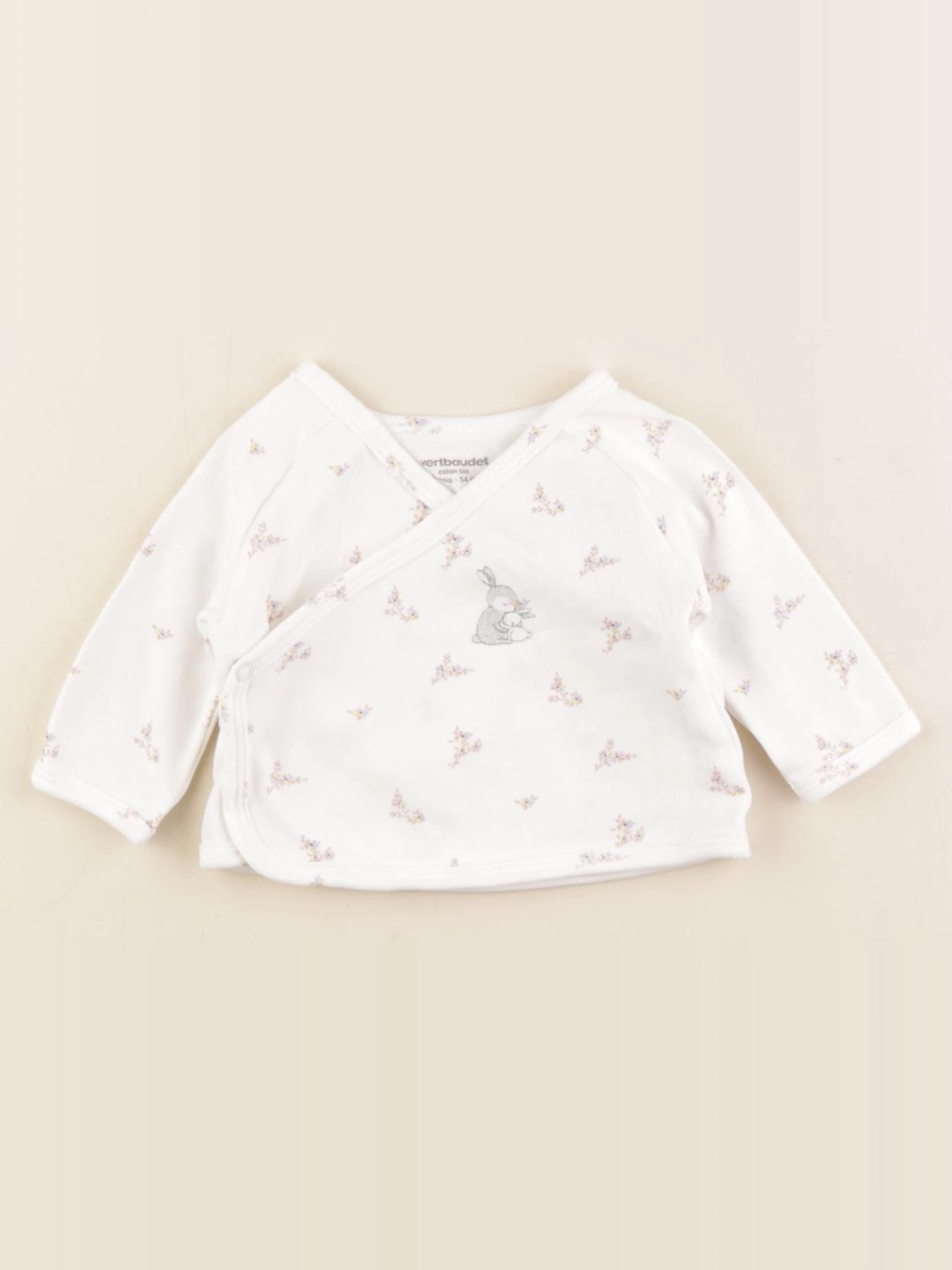 Vertbaudet - tee-shirt blanc - 1 mois