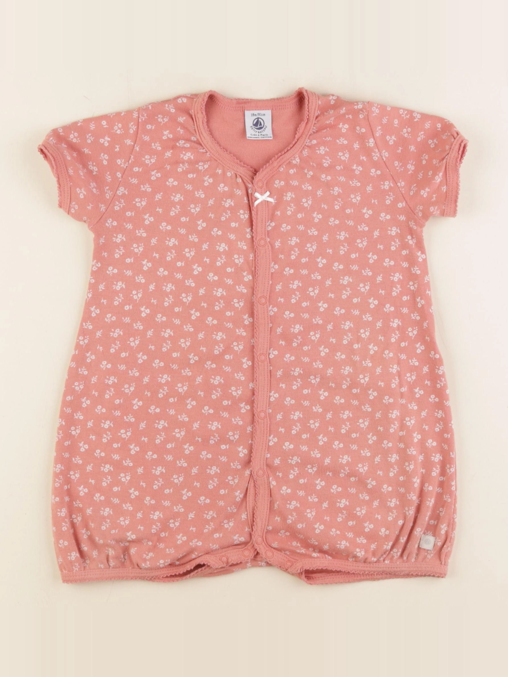 Petit Bateau - pyjama coton rose - 18 mois