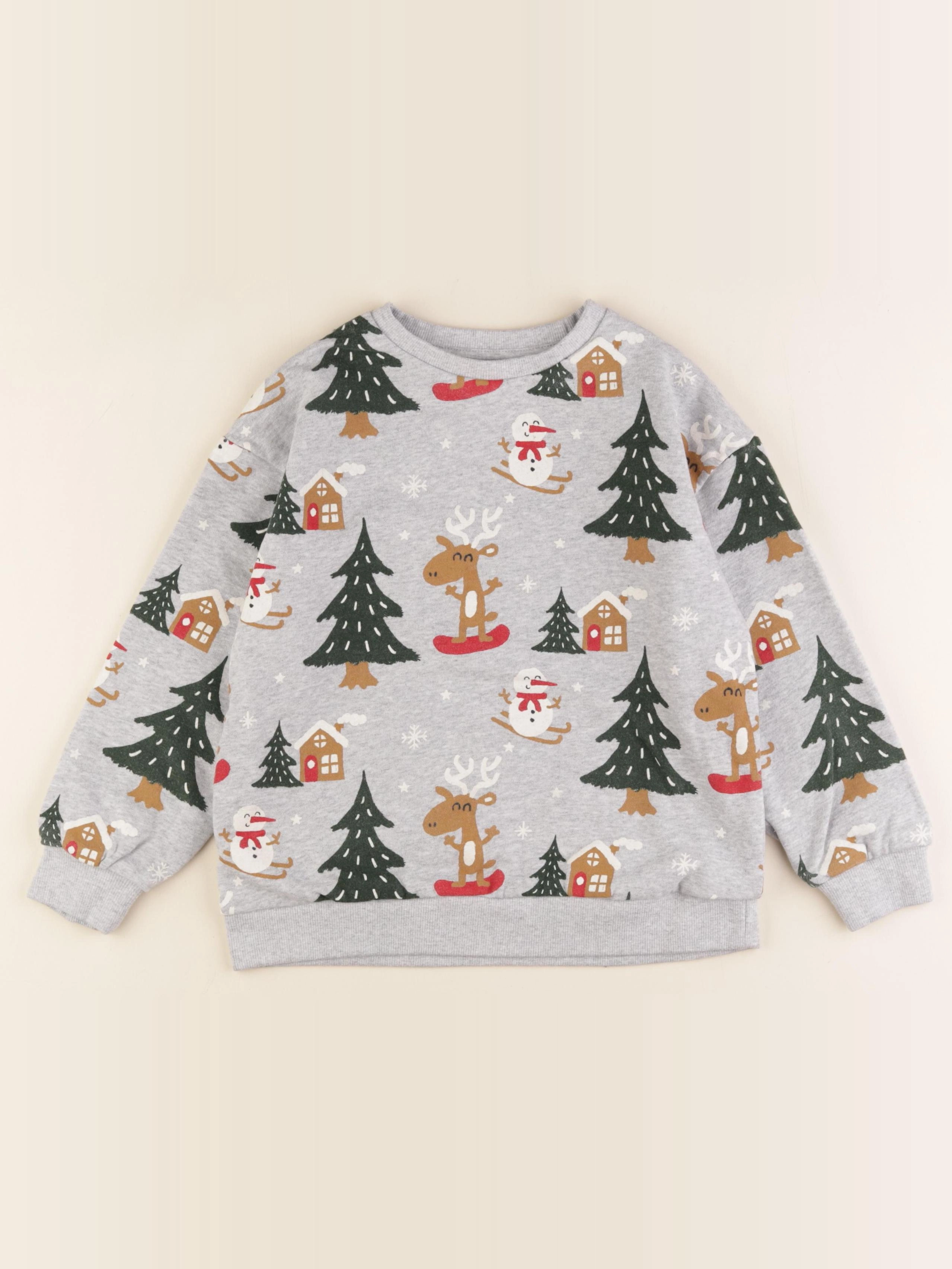 Vertbaudet - sweat gris - 8 ans