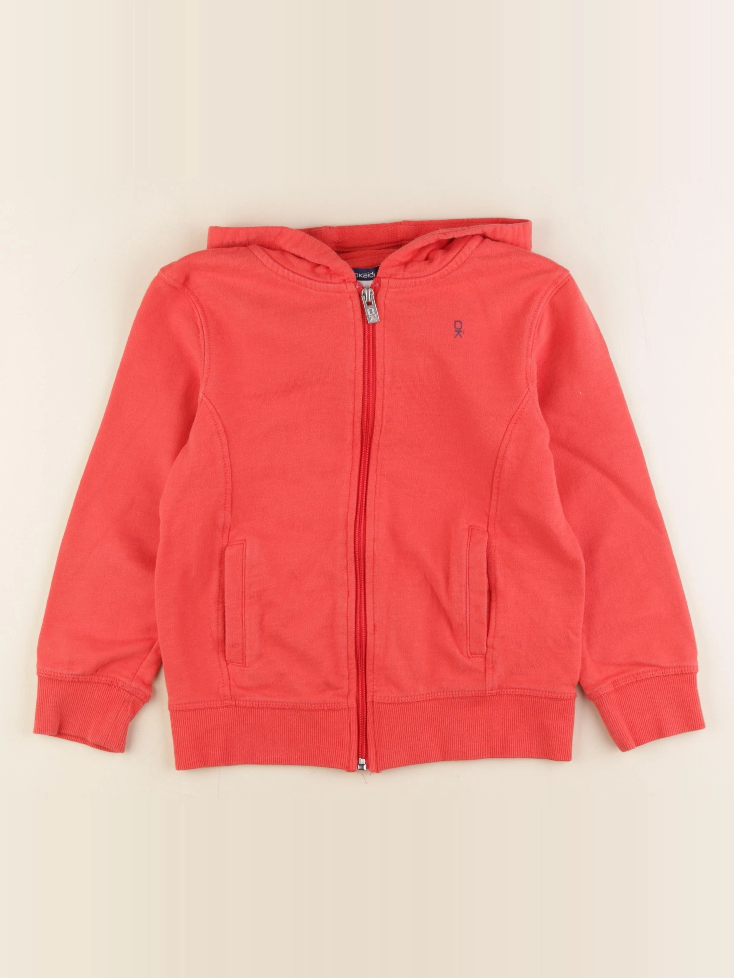Okaidi - sweat orange - 8 ans