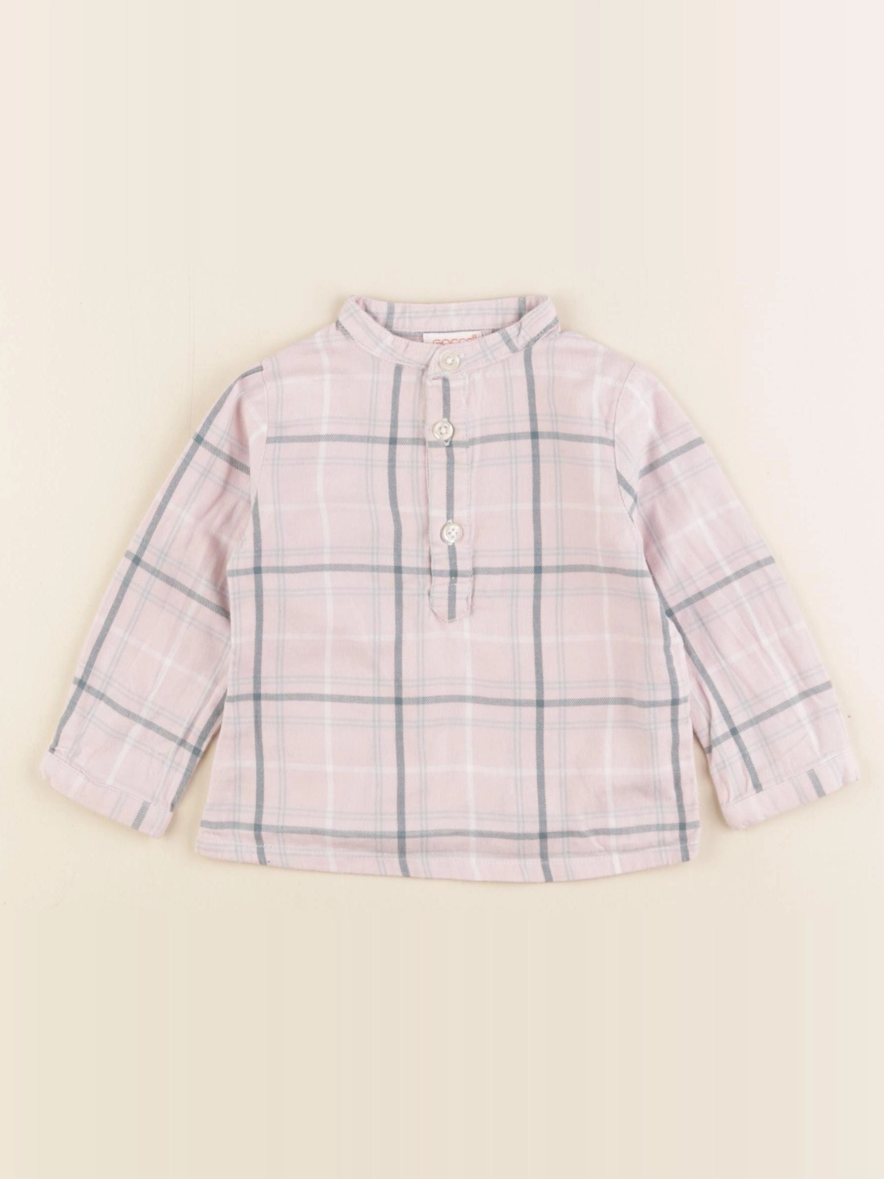 Gocco - chemise rose - 6/9 mois