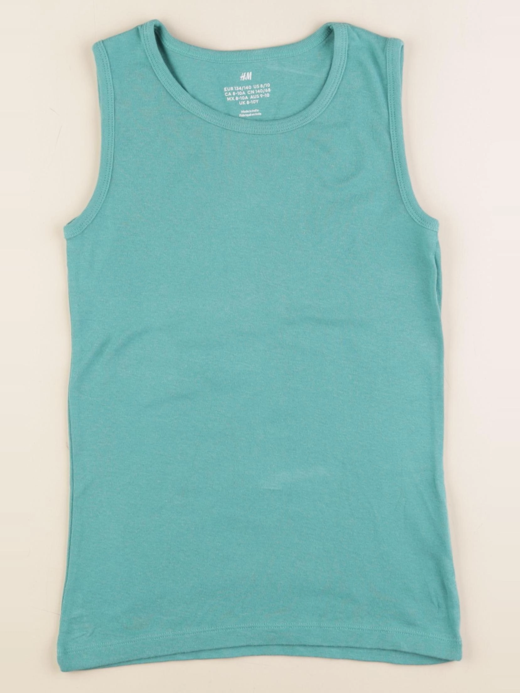 H&M - débardeur bleu - 8/10 ans