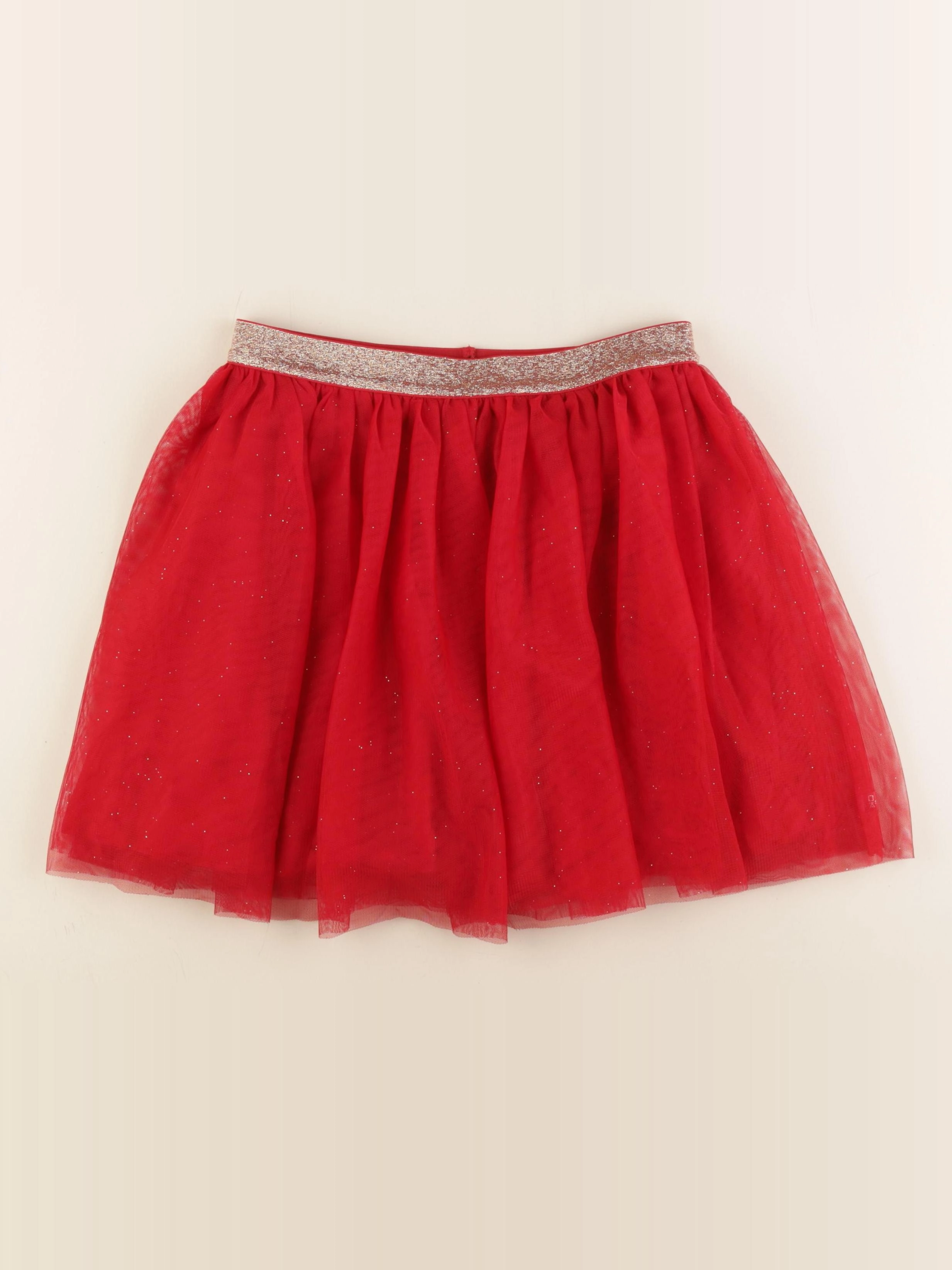 Okaidi - jupe or, rouge - 12 ans