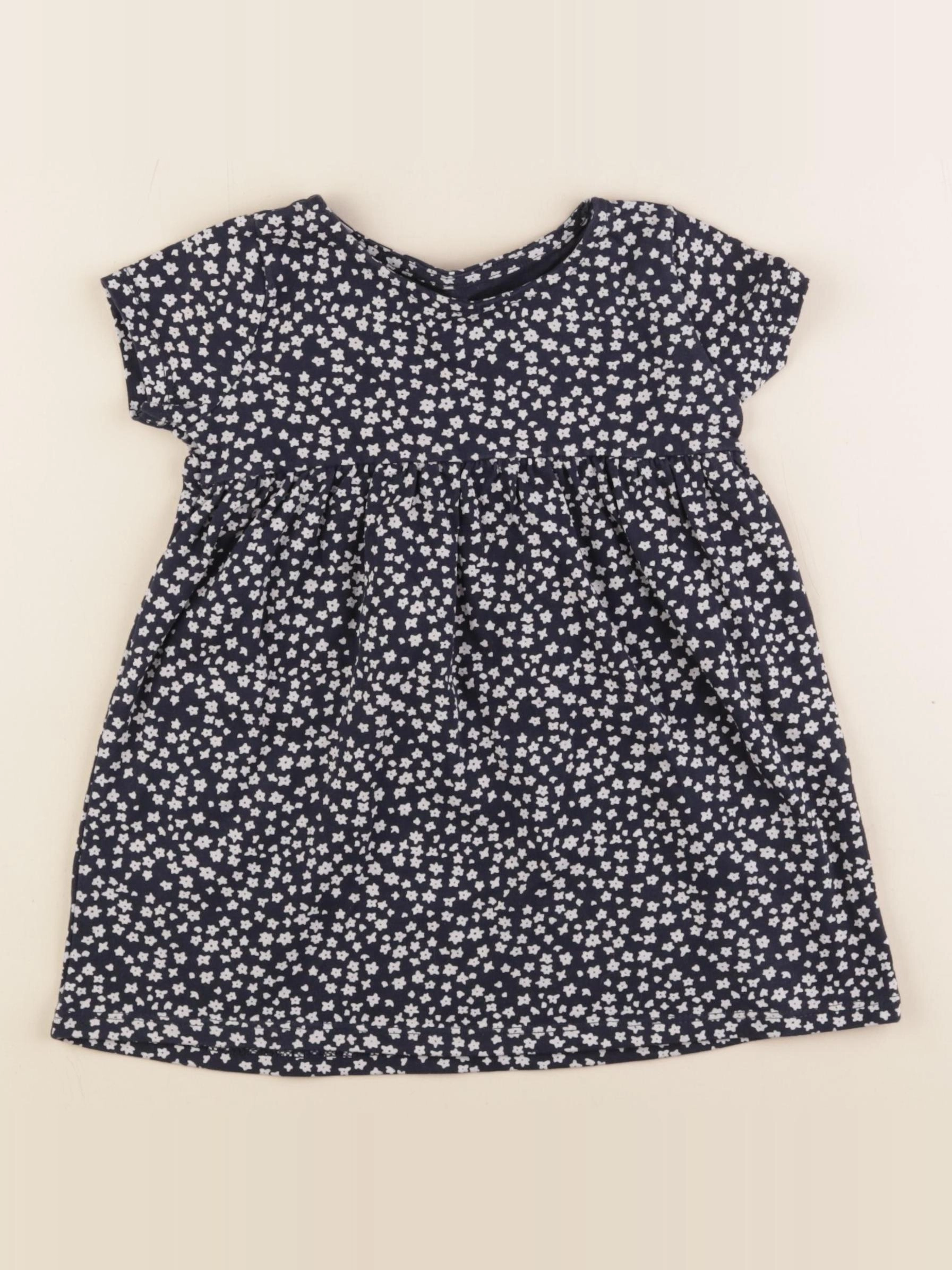 Vertbaudet - robe blanc, bleu - 2 ans