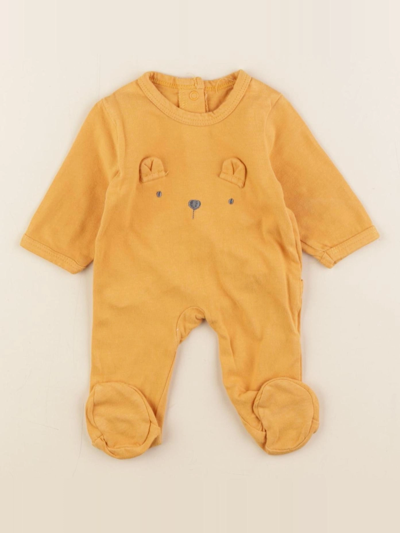 Vertbaudet - pyjama coton jaune - 0 mois