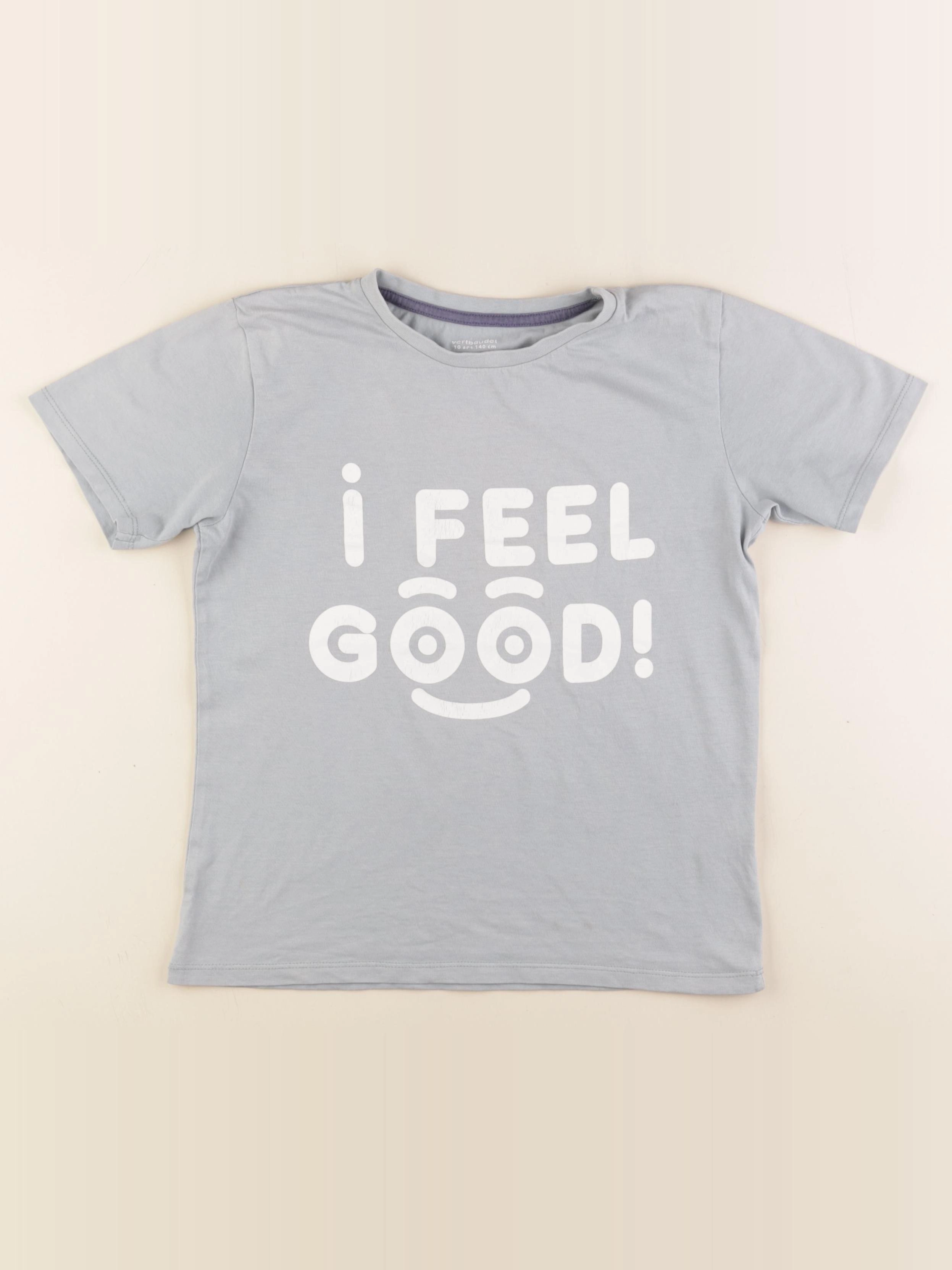 Vertbaudet - tee-shirt bleu - 10 ans