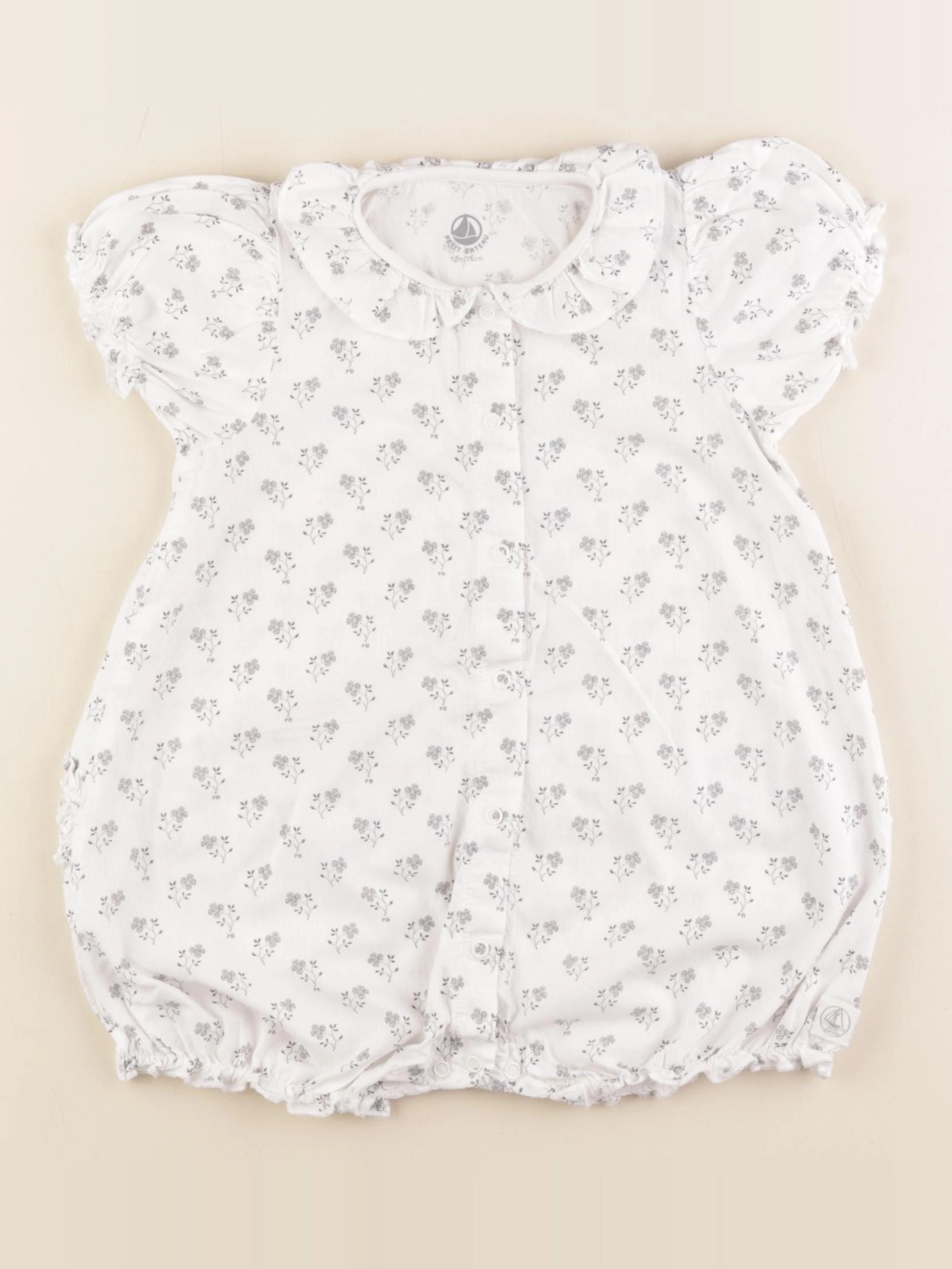 Petit Bateau - combinaison blanc - 12 mois