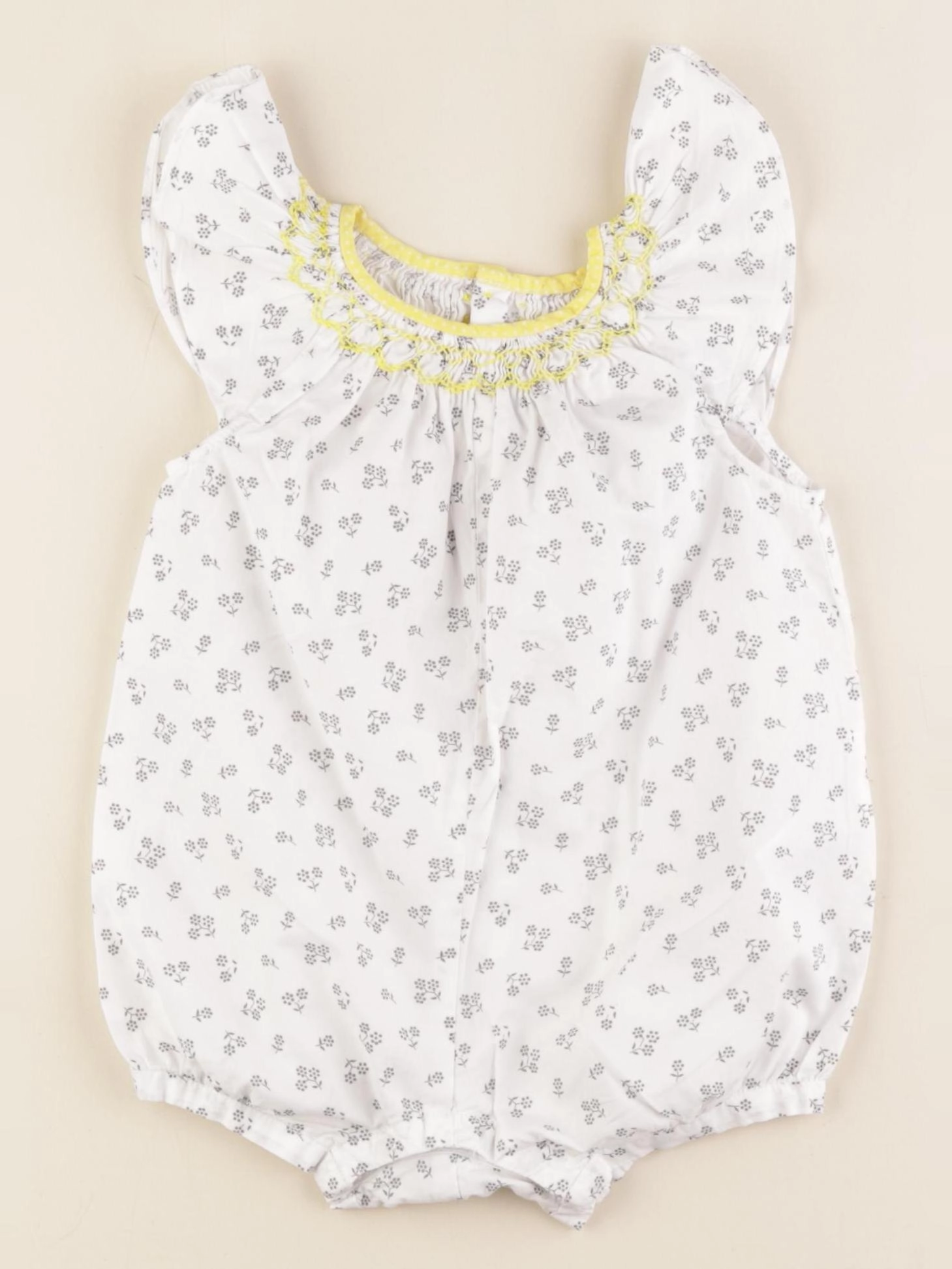 Jacadi - combinaison blanc, gris - 12 mois